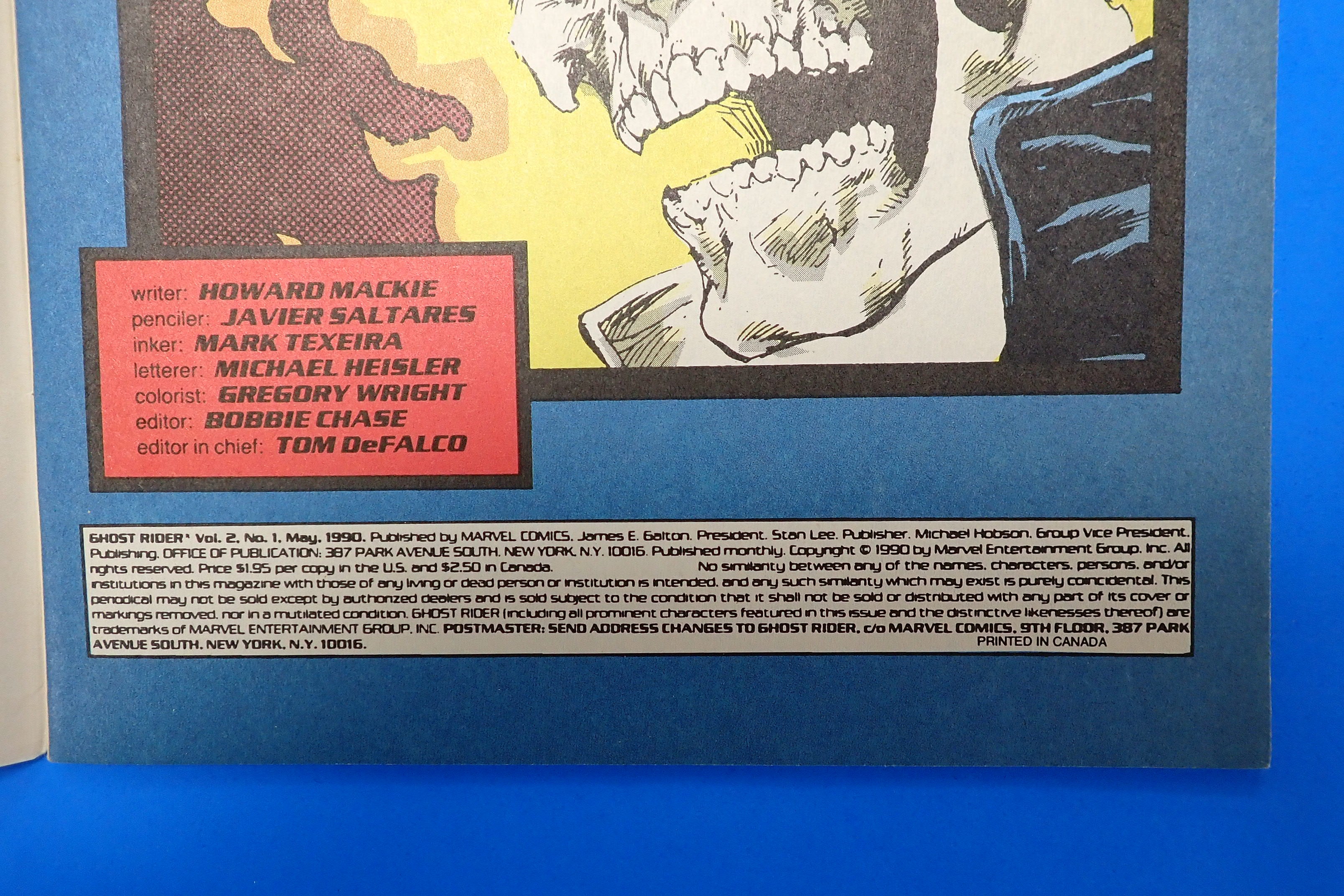 Ghost Rider #1 (1990) - (7.0-7.5) - 2nd Ghost Rider