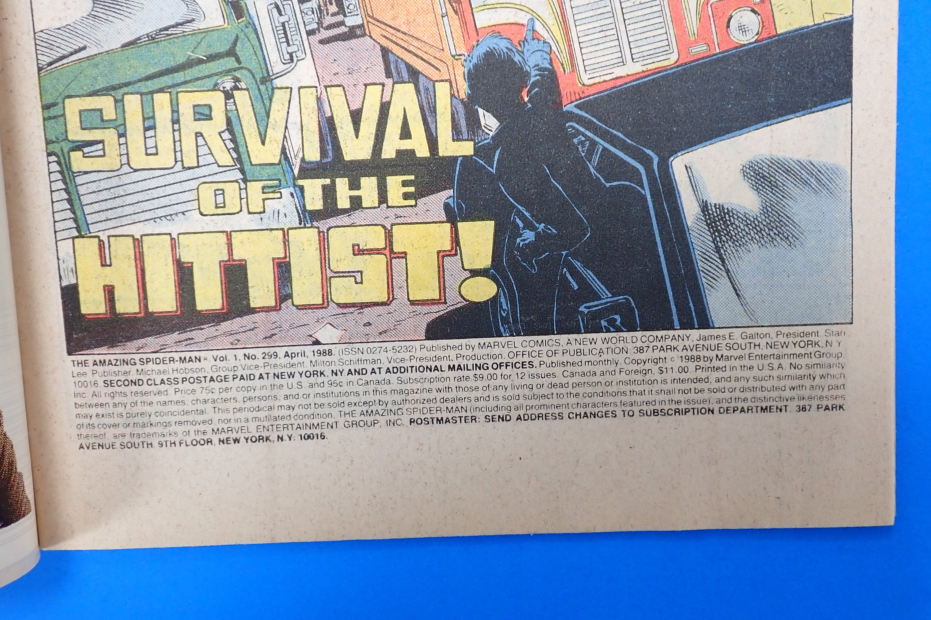 The Amazing Spider-Man #299 (1988) - (7.0-7.5) - 2nd Cameo App. of Venom