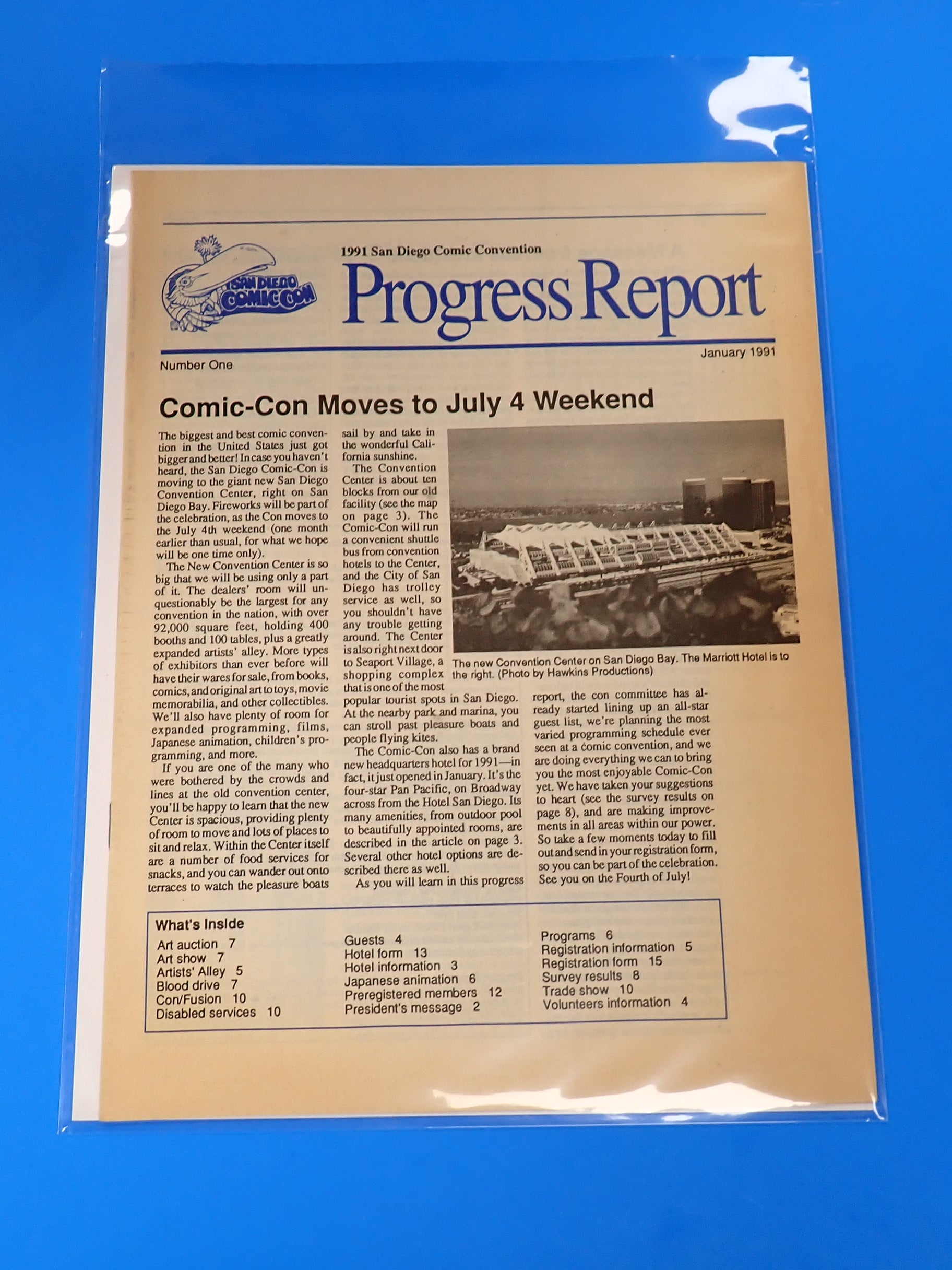 1991 San Diego Comic Con Progress Report 1 (Jan 1991) [Pre-Owned]