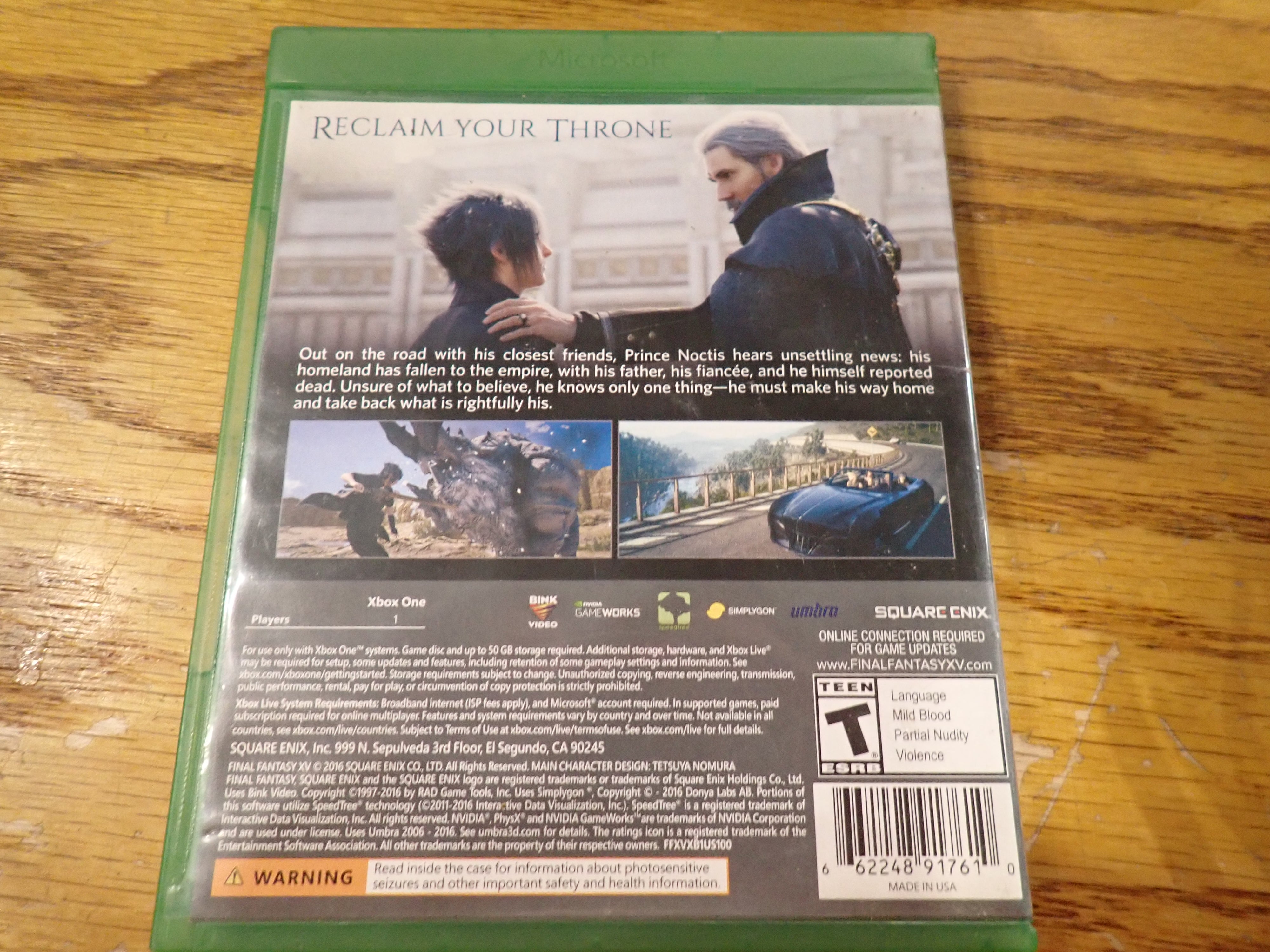 Final Fantasy XV - Xbox One