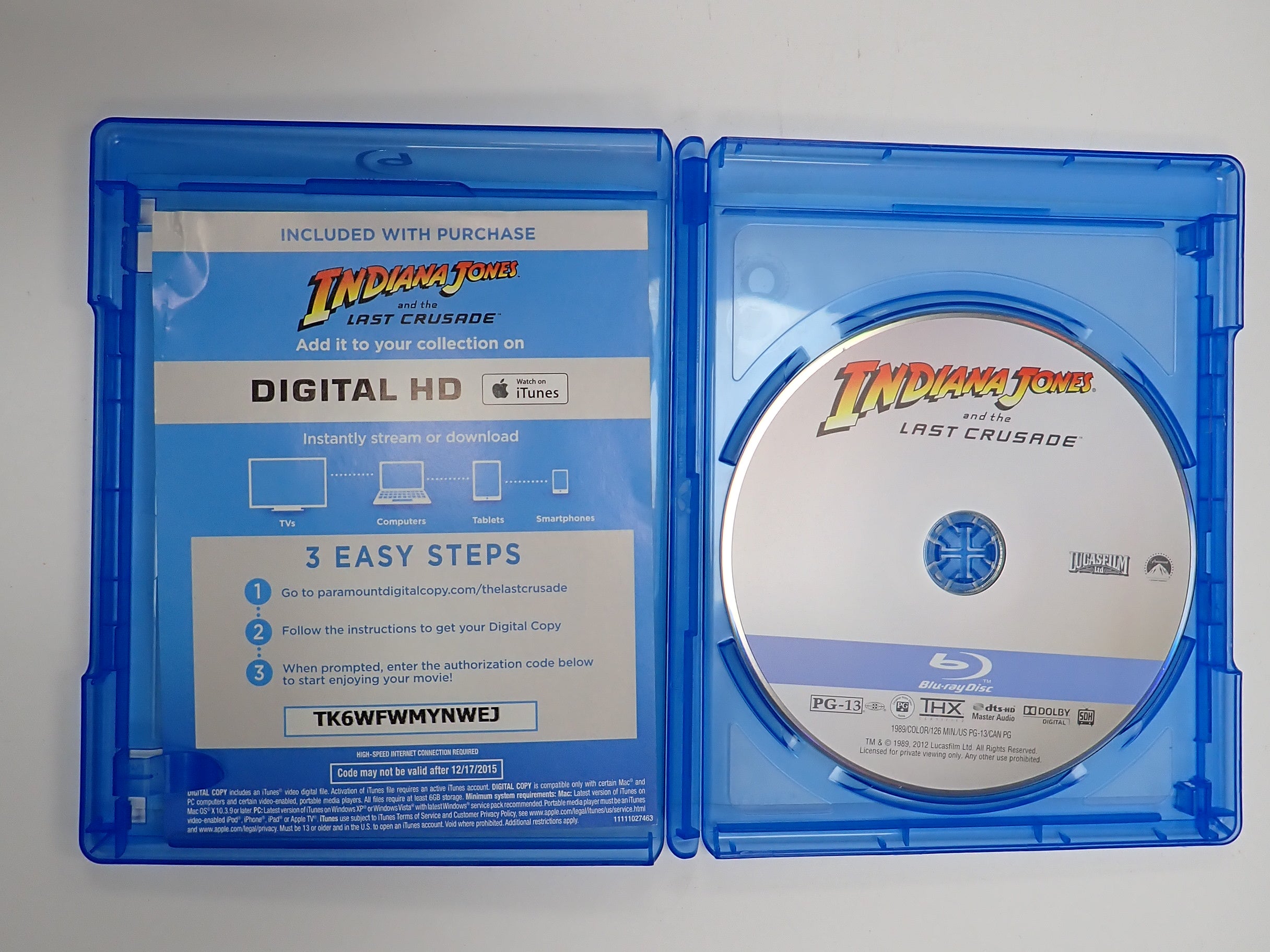Indiana Jones and the Last Crusade - Blu-Ray [Pre-Owned]