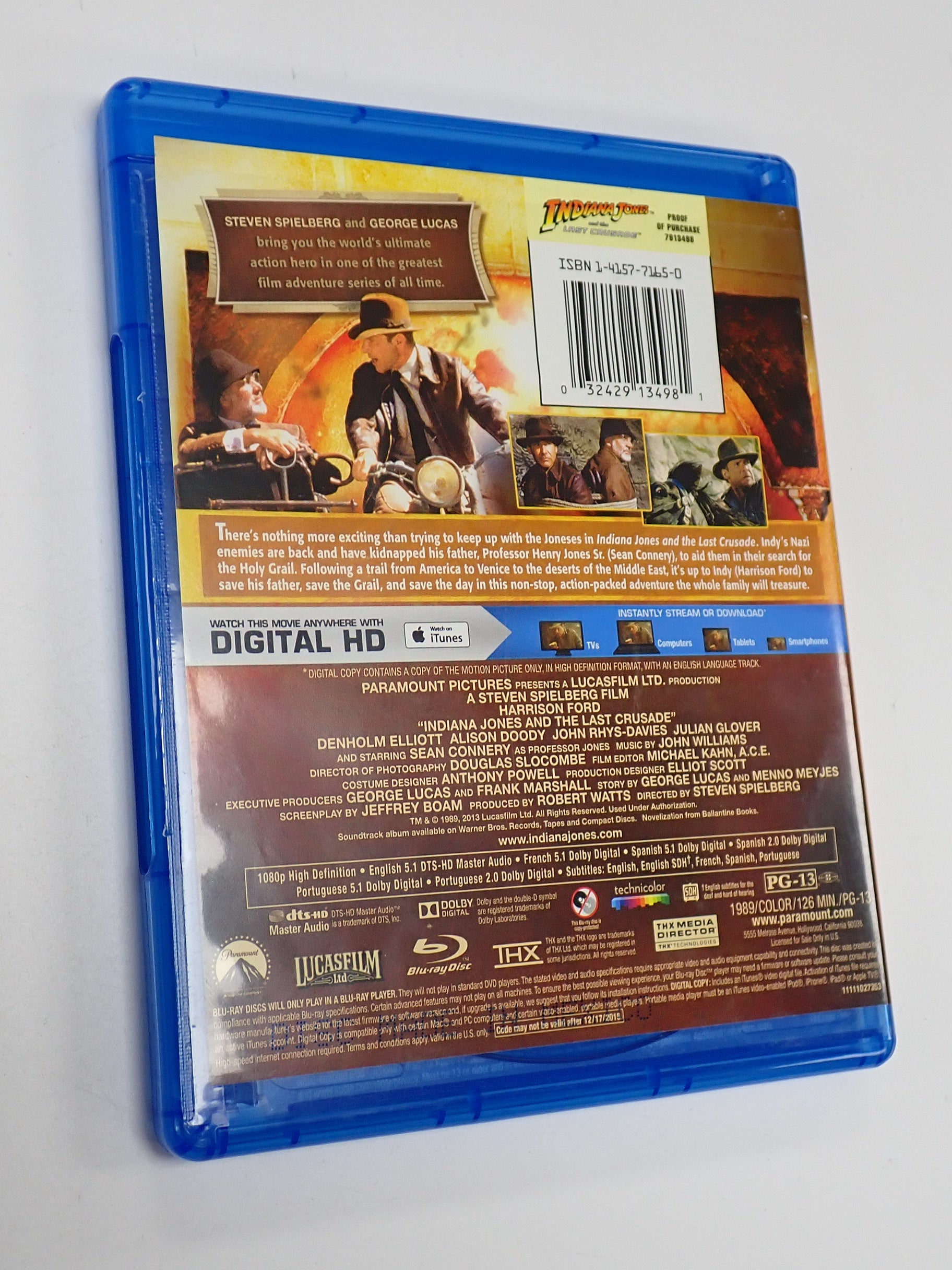 Indiana Jones and the Last Crusade - Blu-Ray [Pre-Owned]