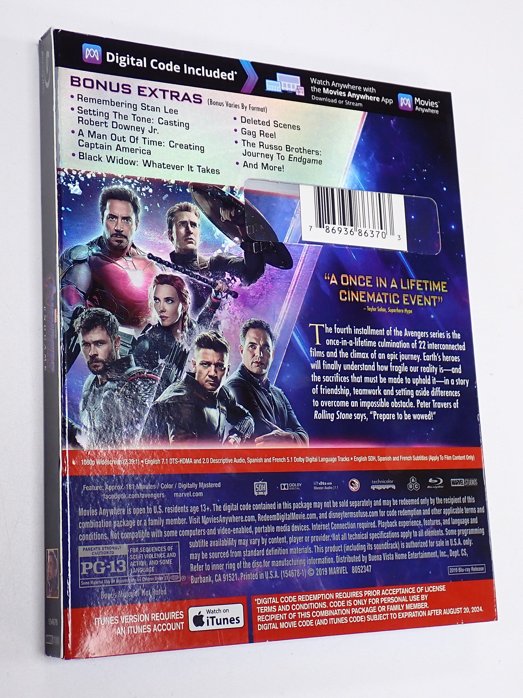 Avengers: Endgame - Blu-Ray [Pre-Owned]