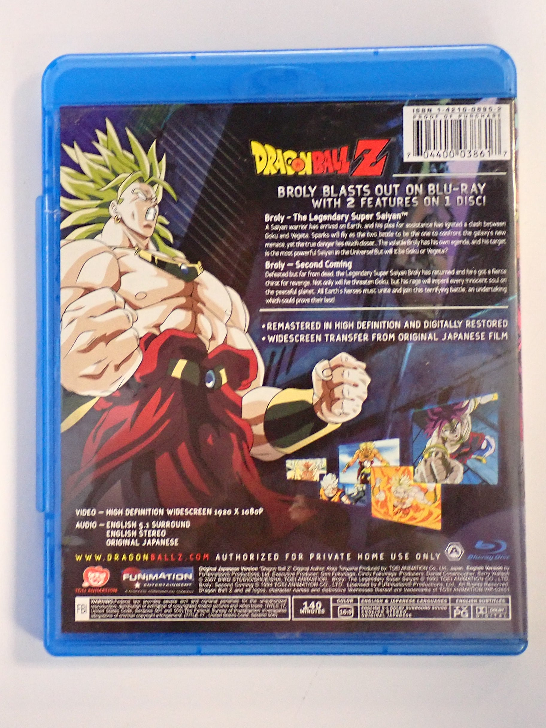 Dragon Ball Z, Broly Double Feature - Blu-Ray [Pre-Owned]