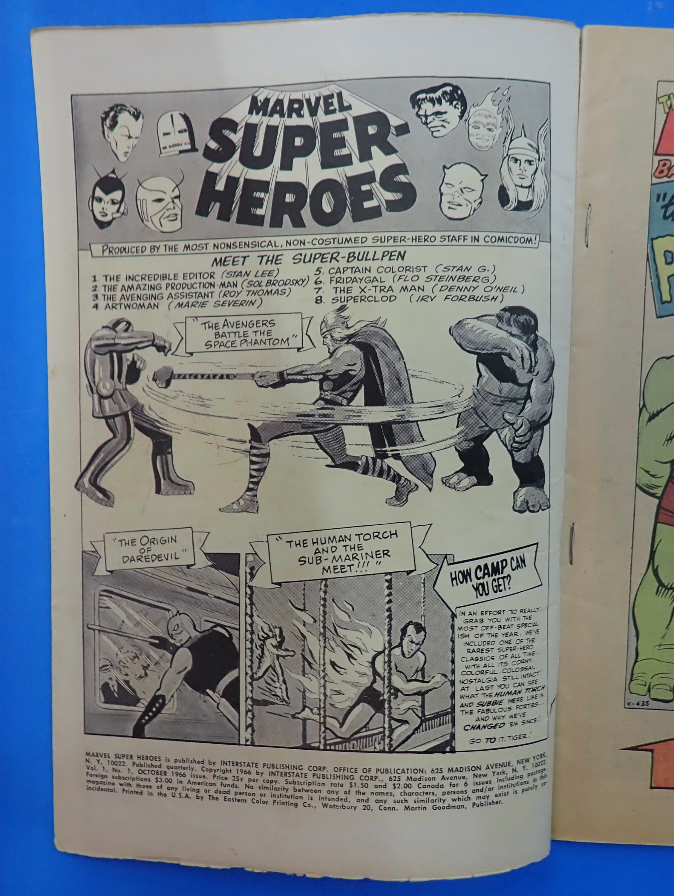 Marvel Super-Heroes #1 (1966) - FN- (5.0) - 1st One Shot Format by Marvel