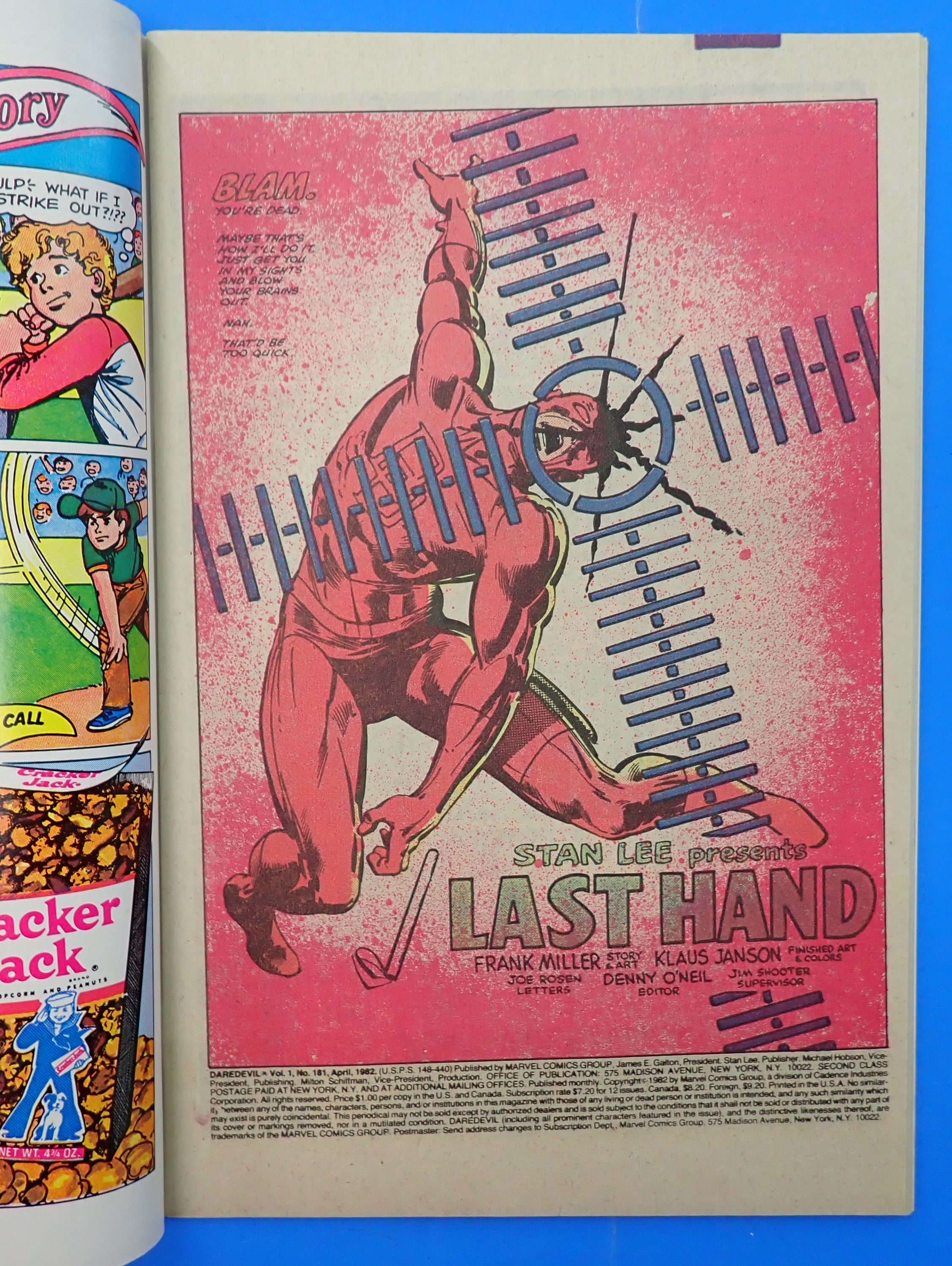 Daredevil #181 (1982) - NM (9.4) - Death of Elektra