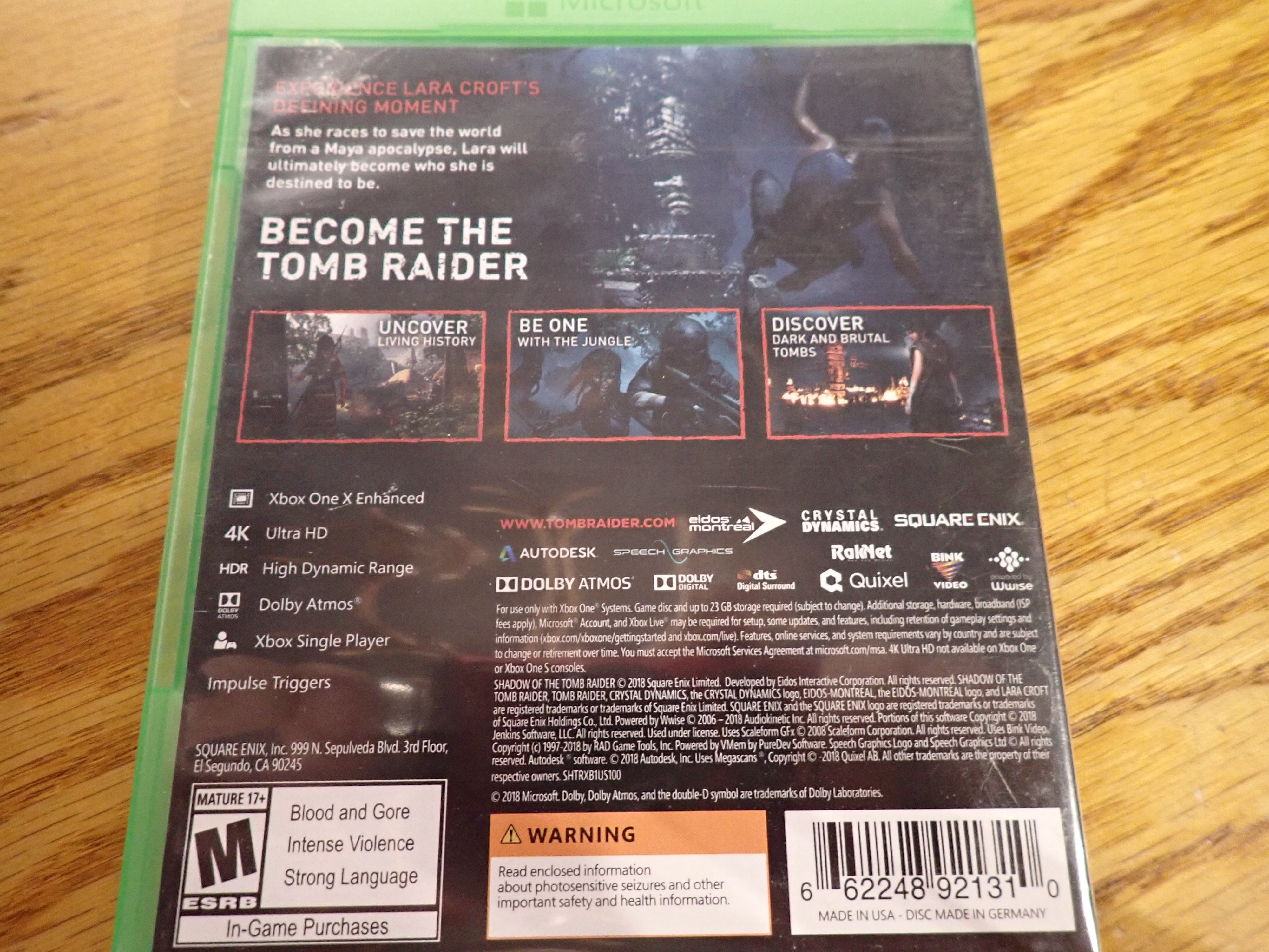 Shadow of the Tomb Raider - Xbox One