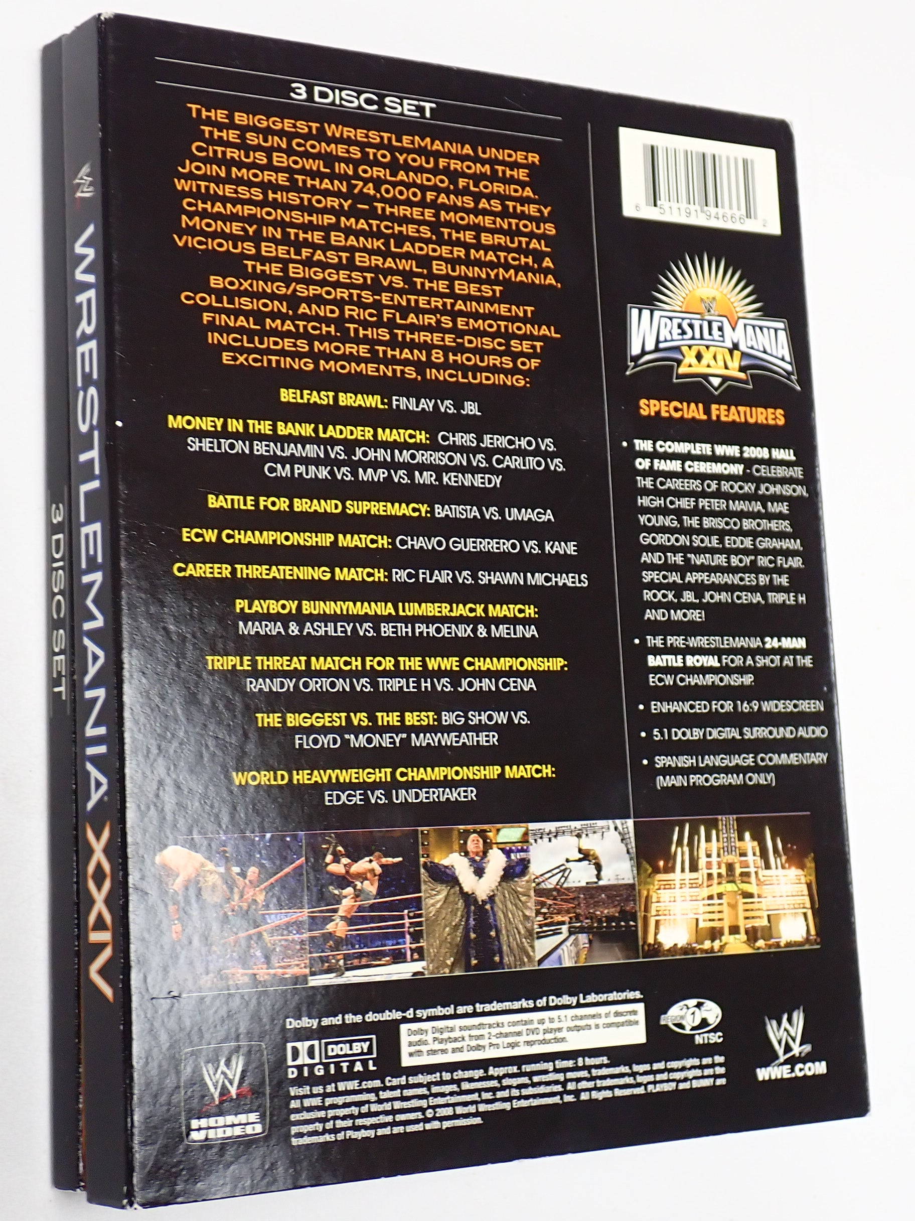 Wrestlemania XXIV (3-Disc Set) - DVD [Pre-Owned]