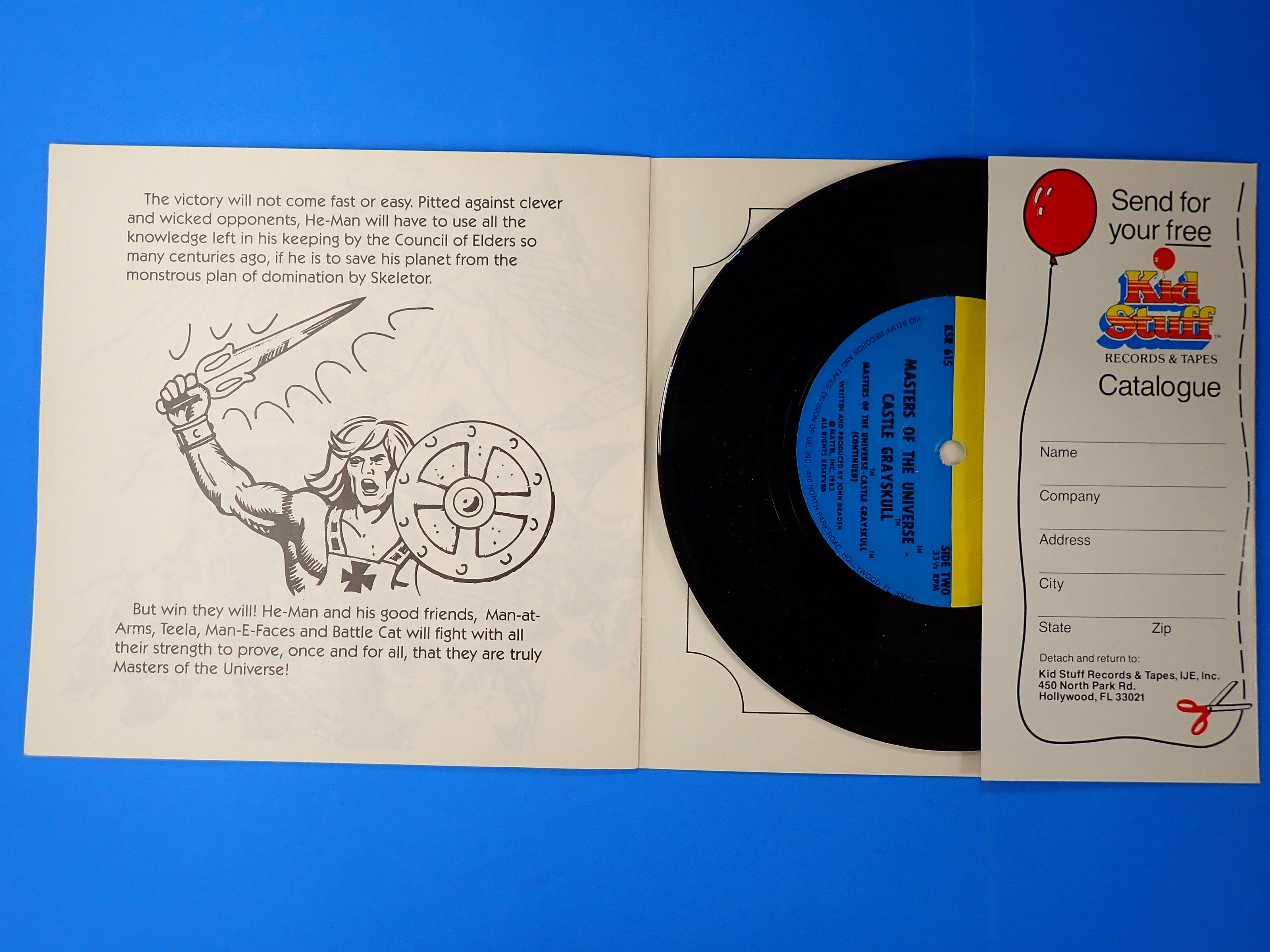 Masters of the Universe Castle Grayskull Book and Record (1983)