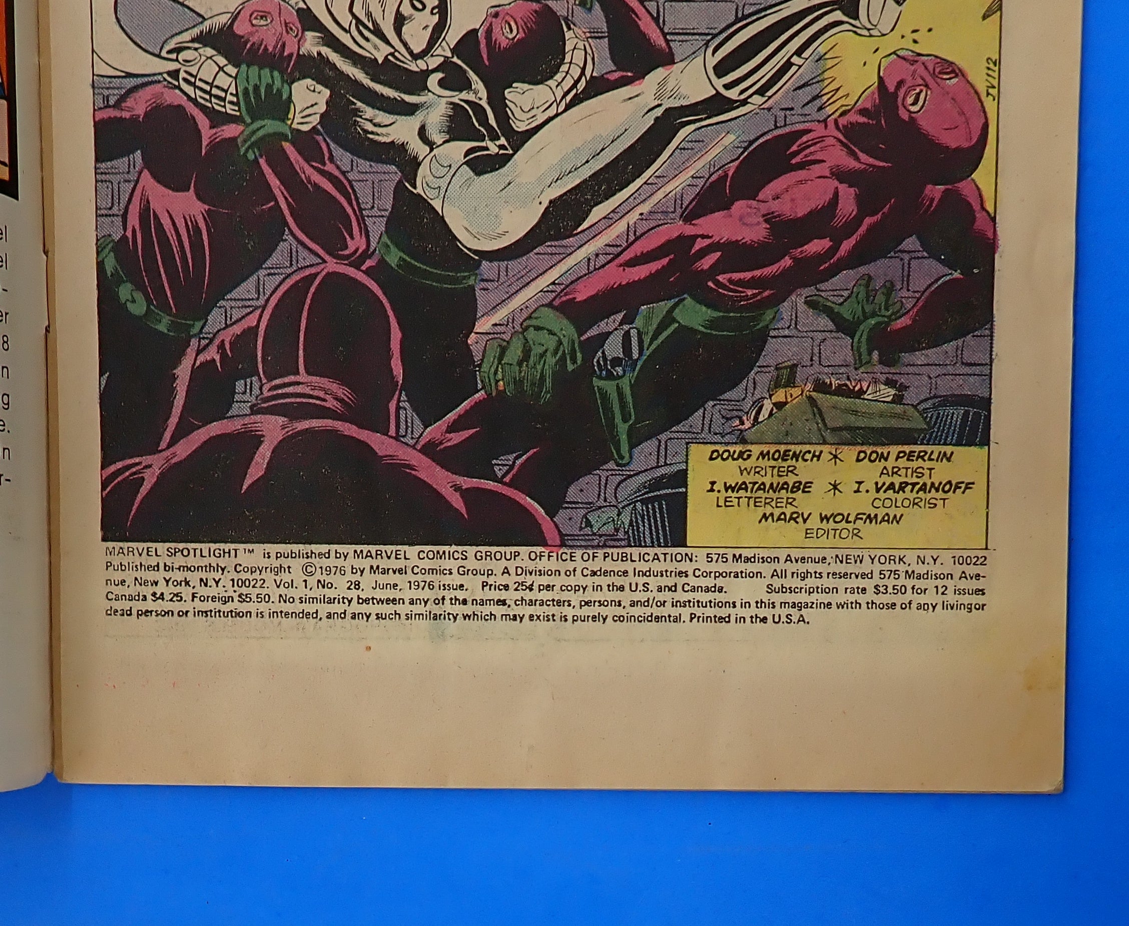Marvel Spotlight #28 (1976) - VG- (3.5) - 1st Solo Moon Knight