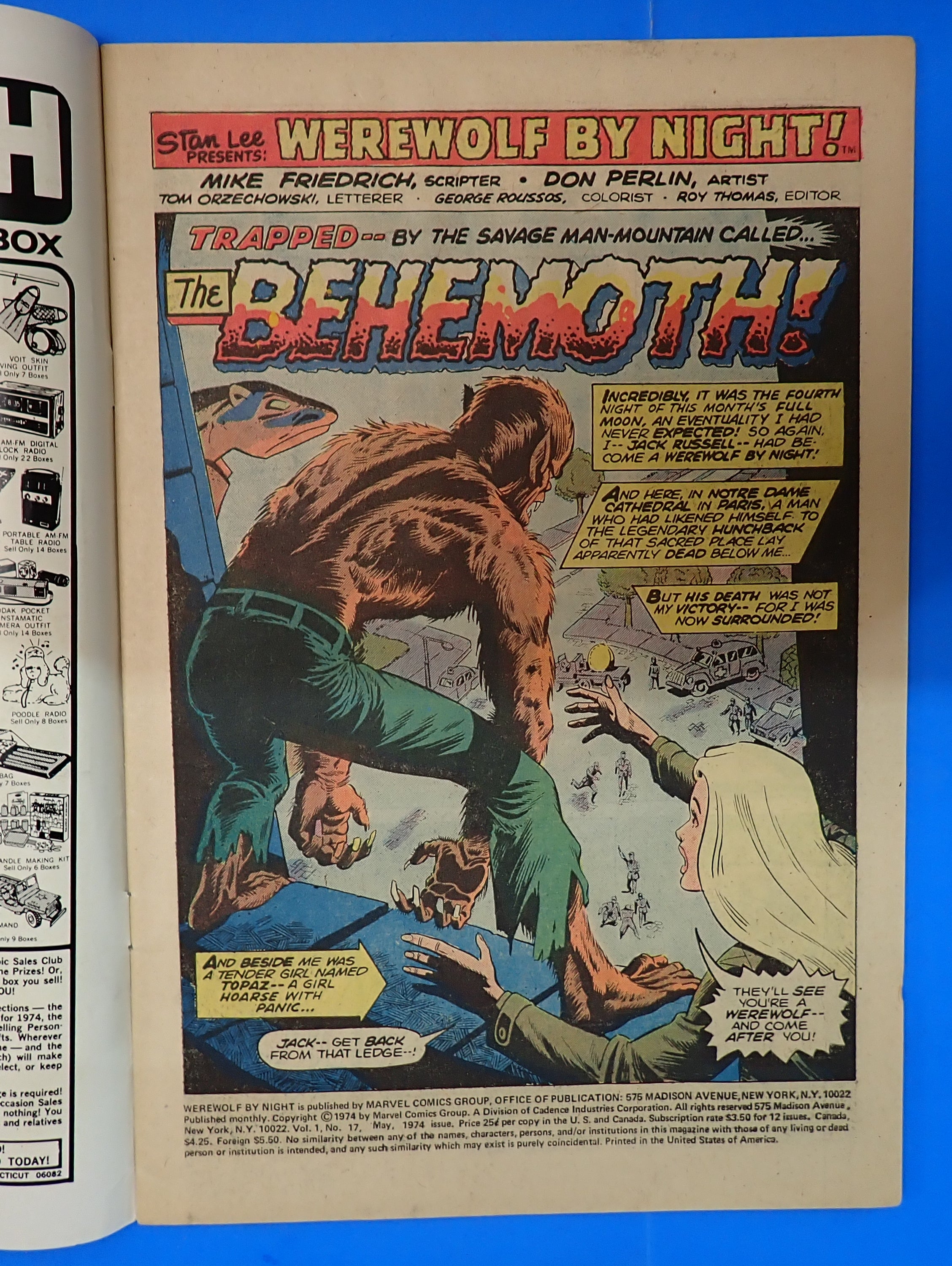 Werewolf by Night #17 (1974) - FN/VF (7.0)