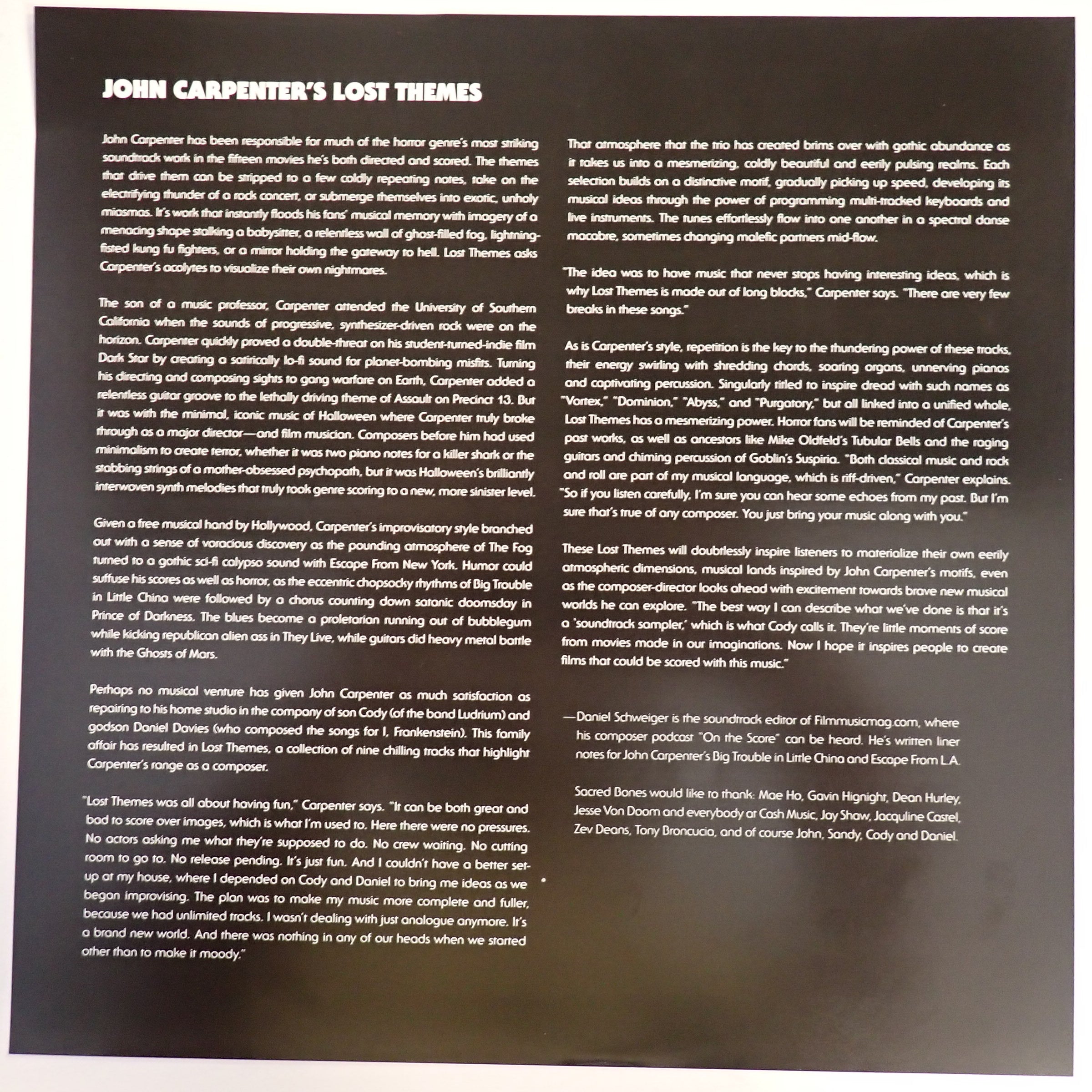 John Carpenter's Lost Themes - Vinyl [Pre-Owned]