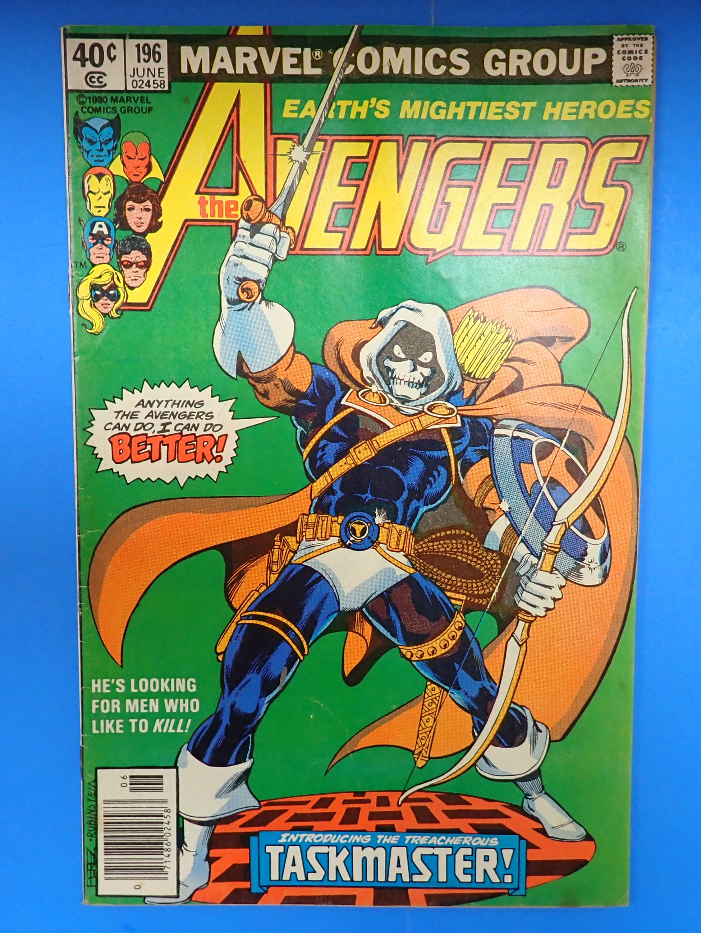 Avengers #196 (1980) - VG (4.0) - 1st Full App. Taskmaster
