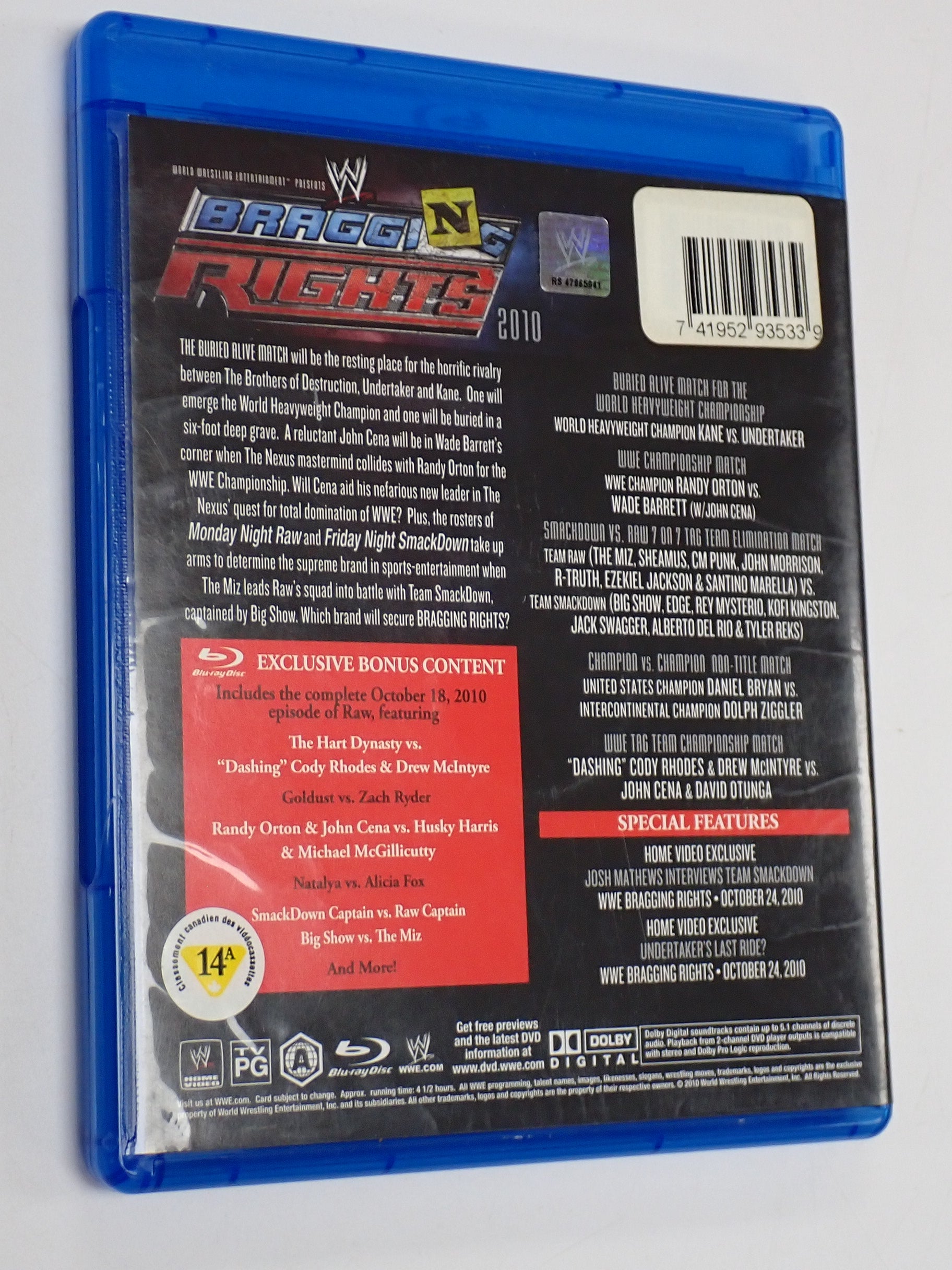 Bragging Rights (WWE 2010) - Blu-Ray [Pre-Owned]