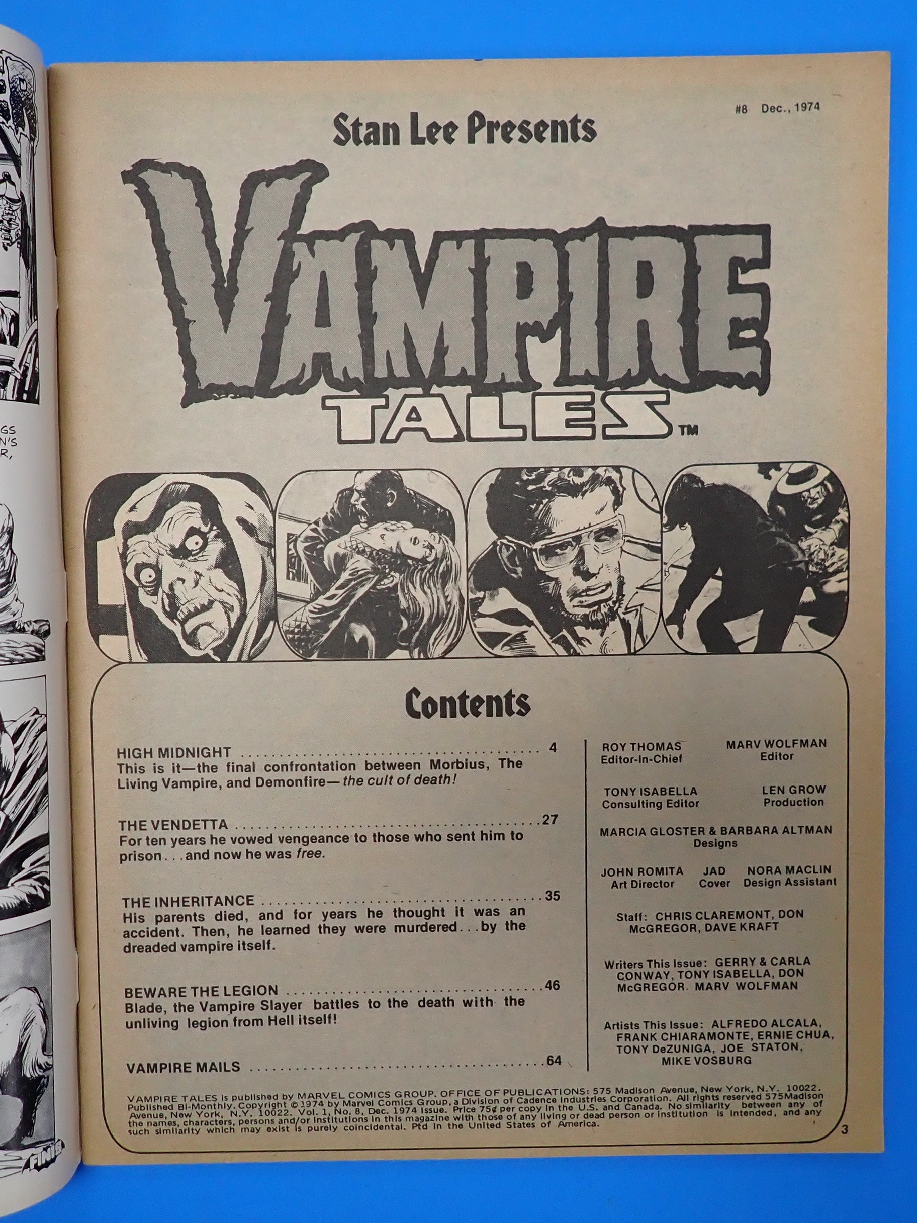 Vampire Tales #8 (1974) - NM (9.4) - 1st Solo story feat. Blade