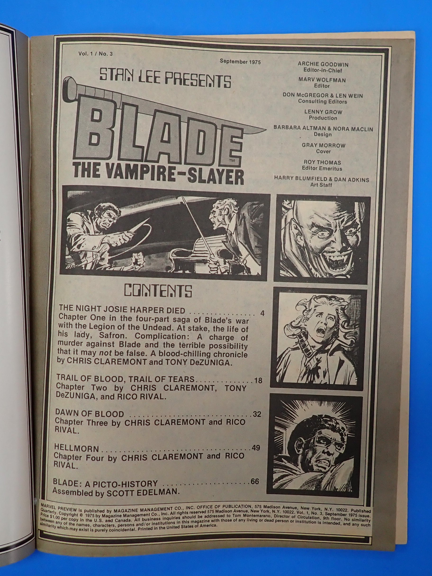 Marvel Preview #3 (1975) - FN/VF (7.0) - Origin of Blade