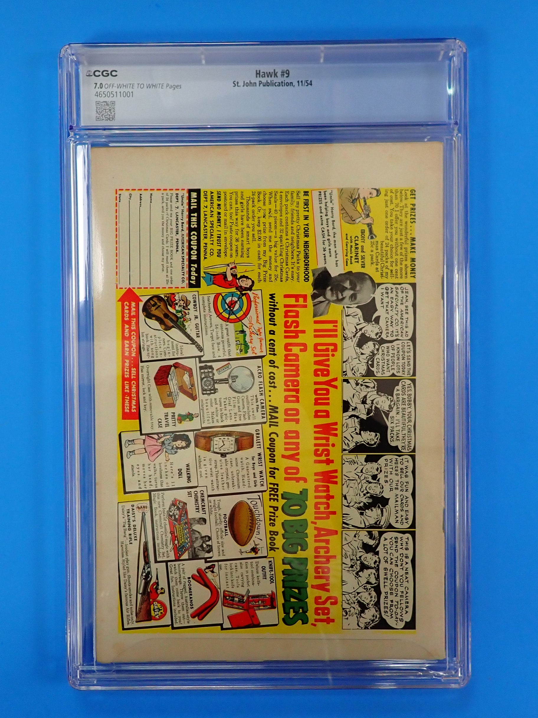 Hawk #9 (1954) - CGC 7.0