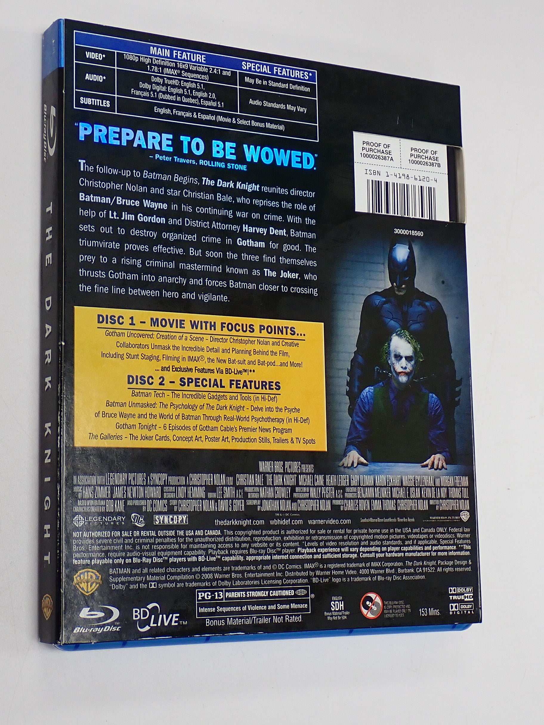 The Dark Knight - Blu-Ray [Pre-Owned]