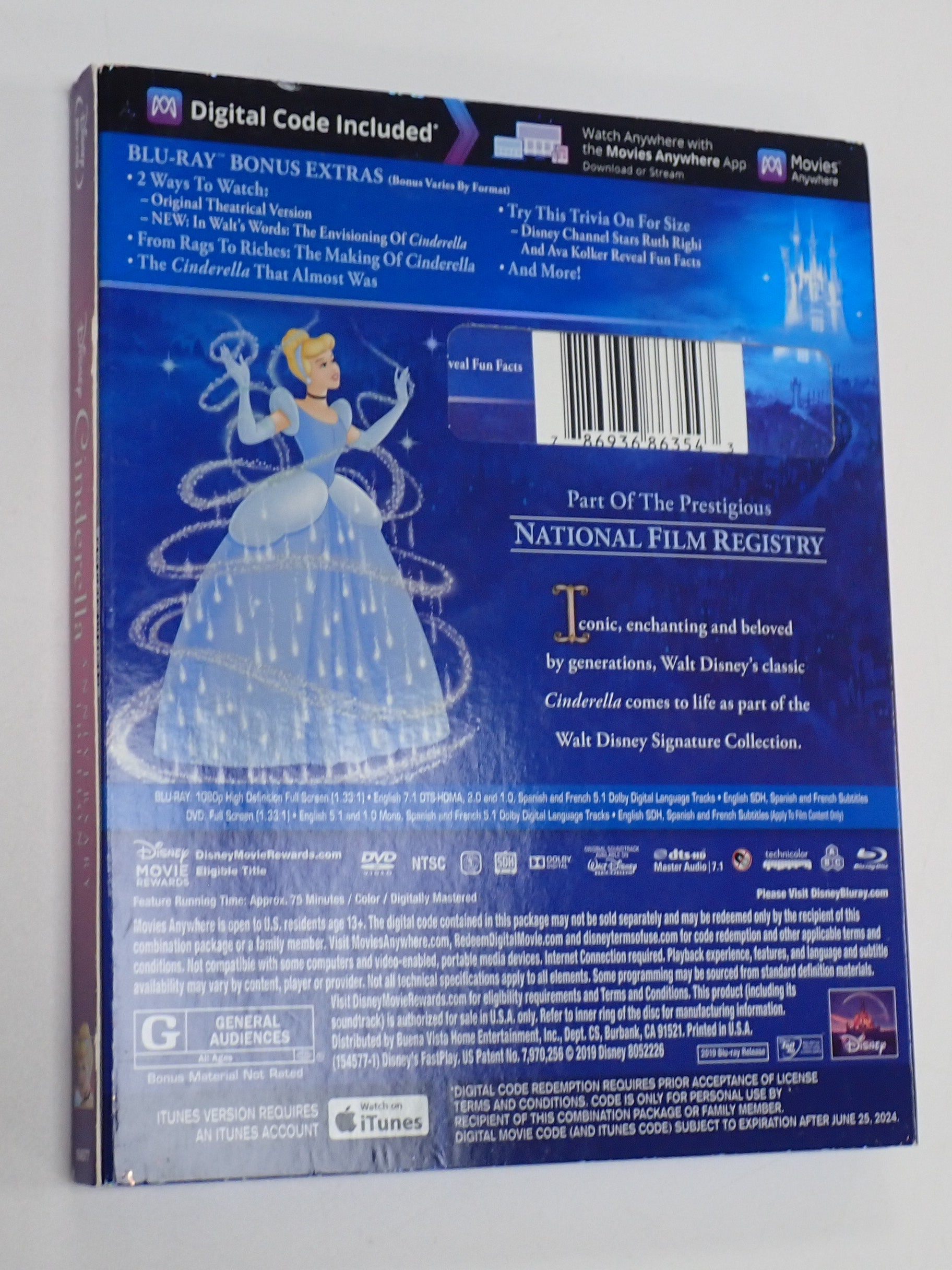 Cinderella (Anniversary Edition) - Blu-Ray [Pre-Owned]