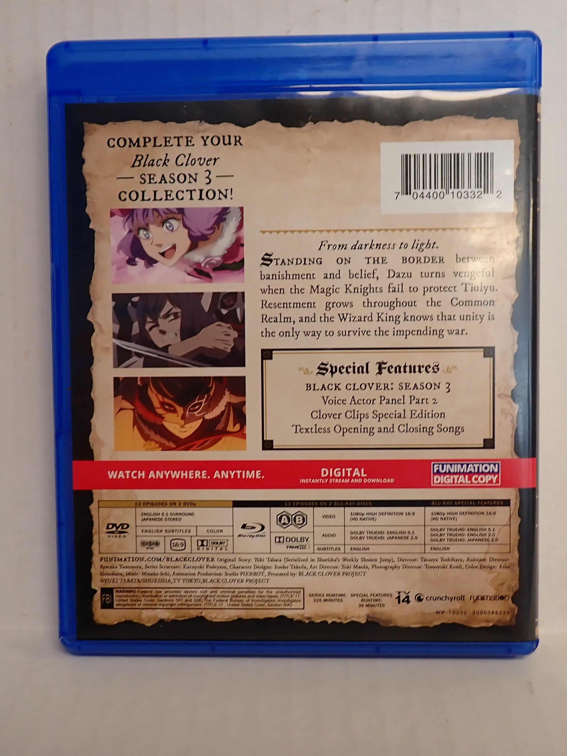 Black Clover Season 3 Part 5 - DVD/Blu Ray [Pre-Owned]