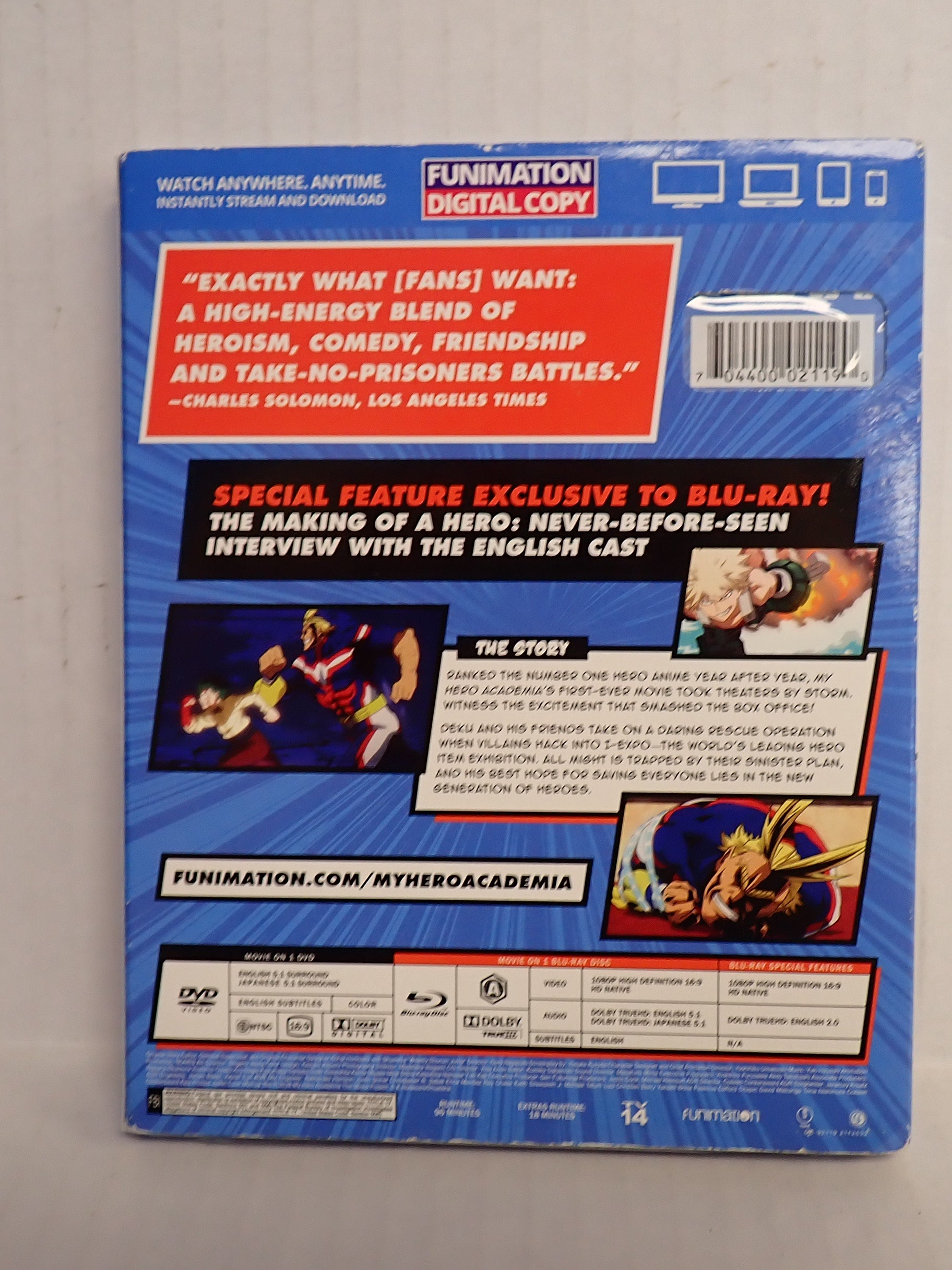 My Hero Academia Two Heroes - DVD/Blu Ray [Pre-Owned]