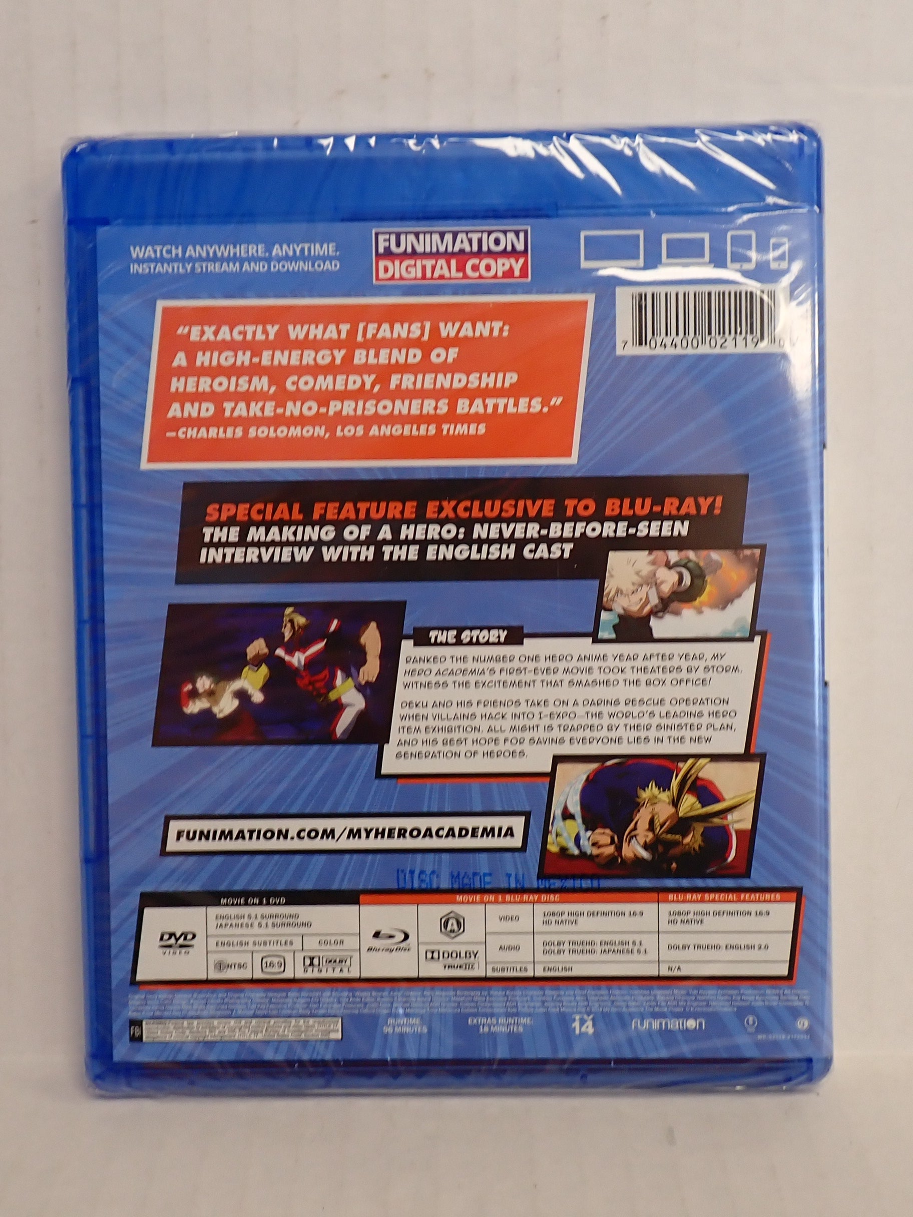 My Hero Academia Two Heroes - DVD/Blu Ray [Pre-Owned]