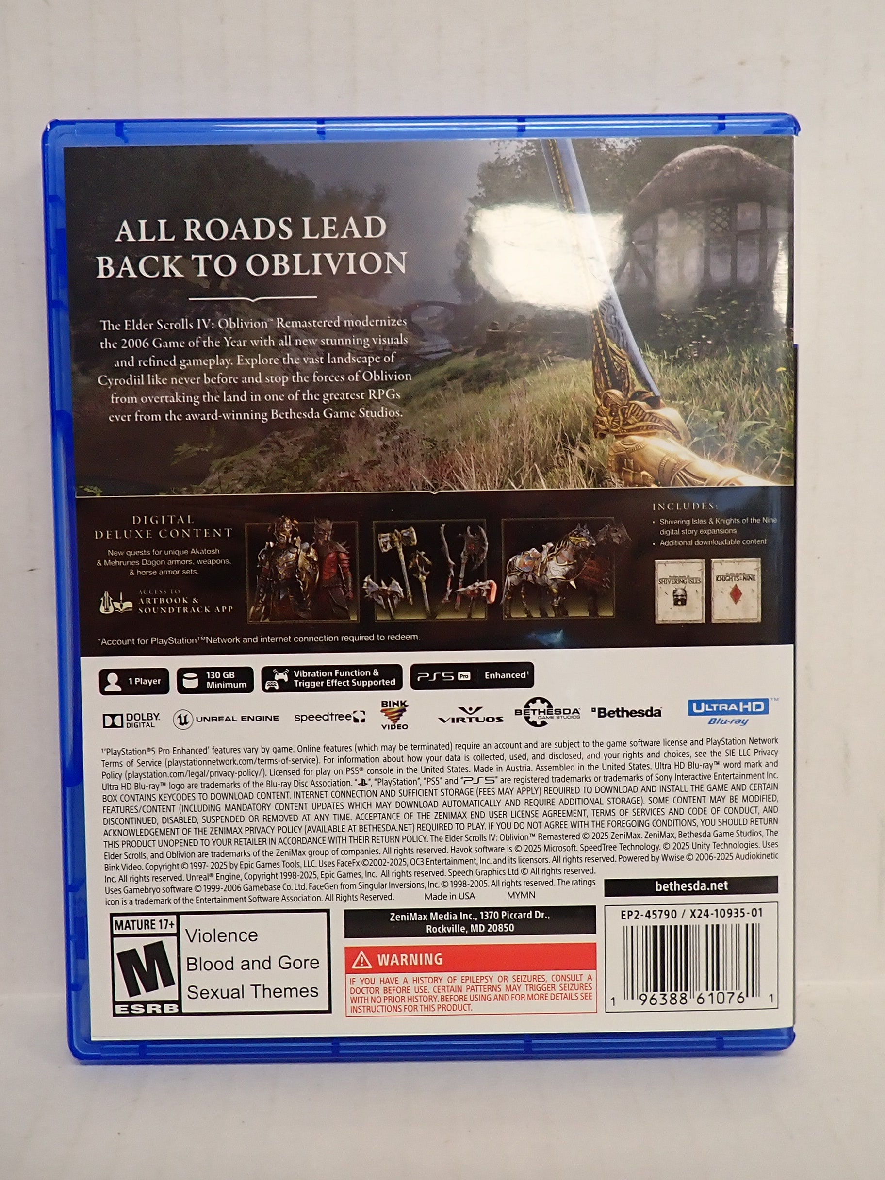 Elder Scrolls IV Oblivion Remastered - PS5 [Pre-Owned]