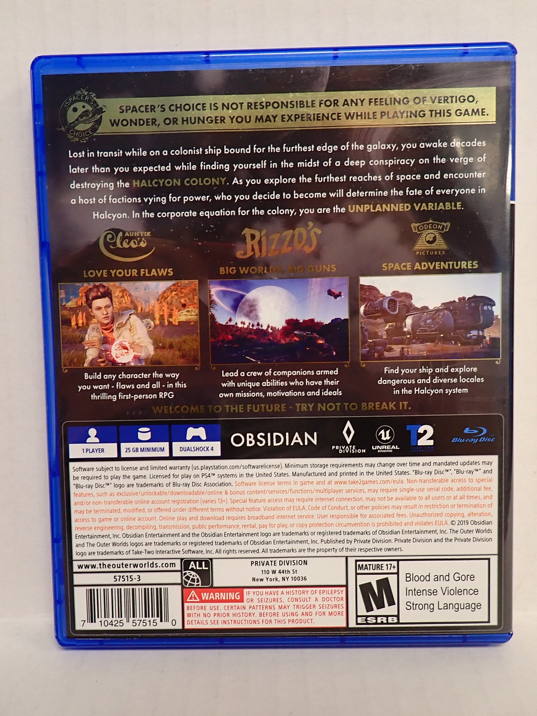 The Outer Worlds - PS4 [Pre-Owned]