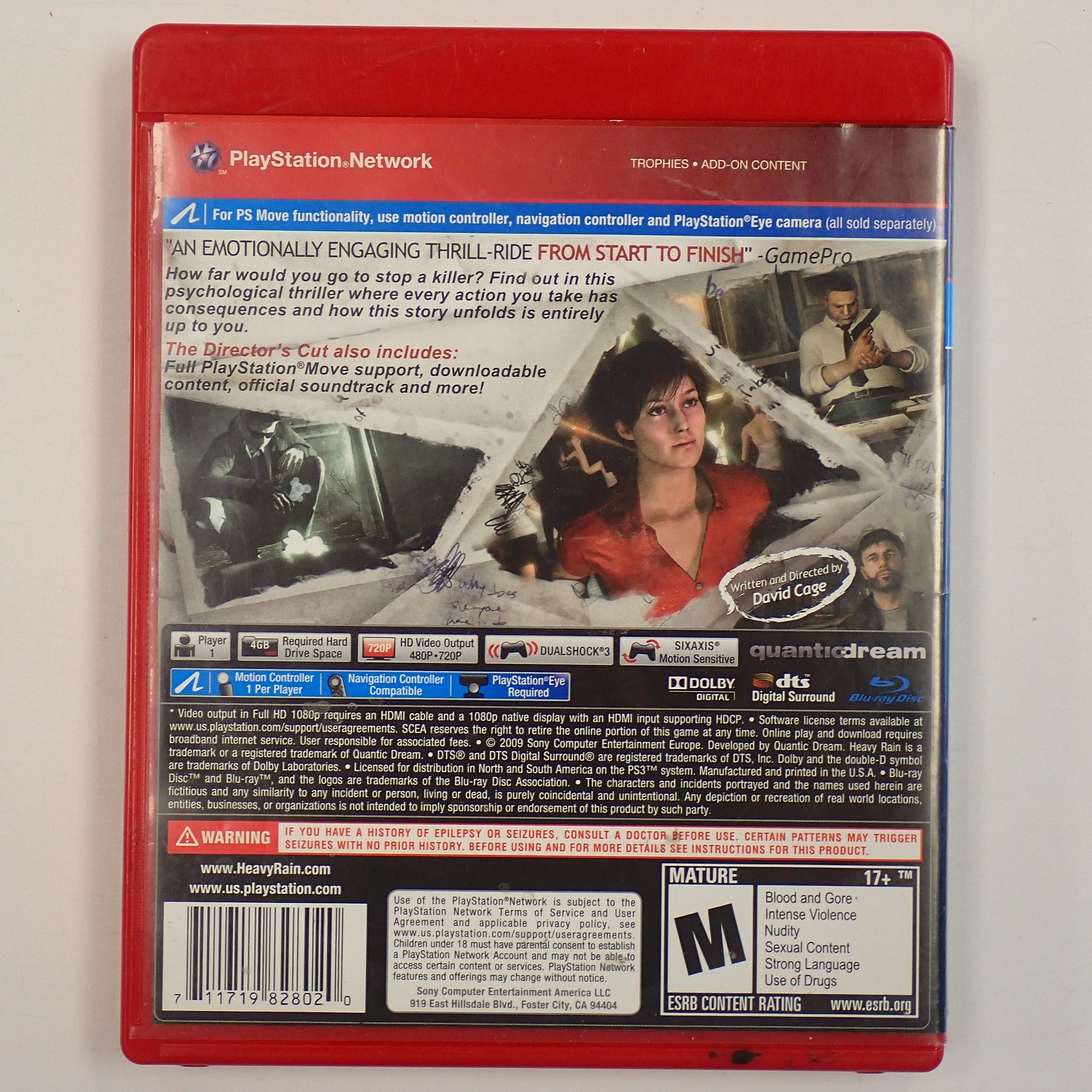 Heavy Rain Director's Cut [Greatest Hits] - PS3