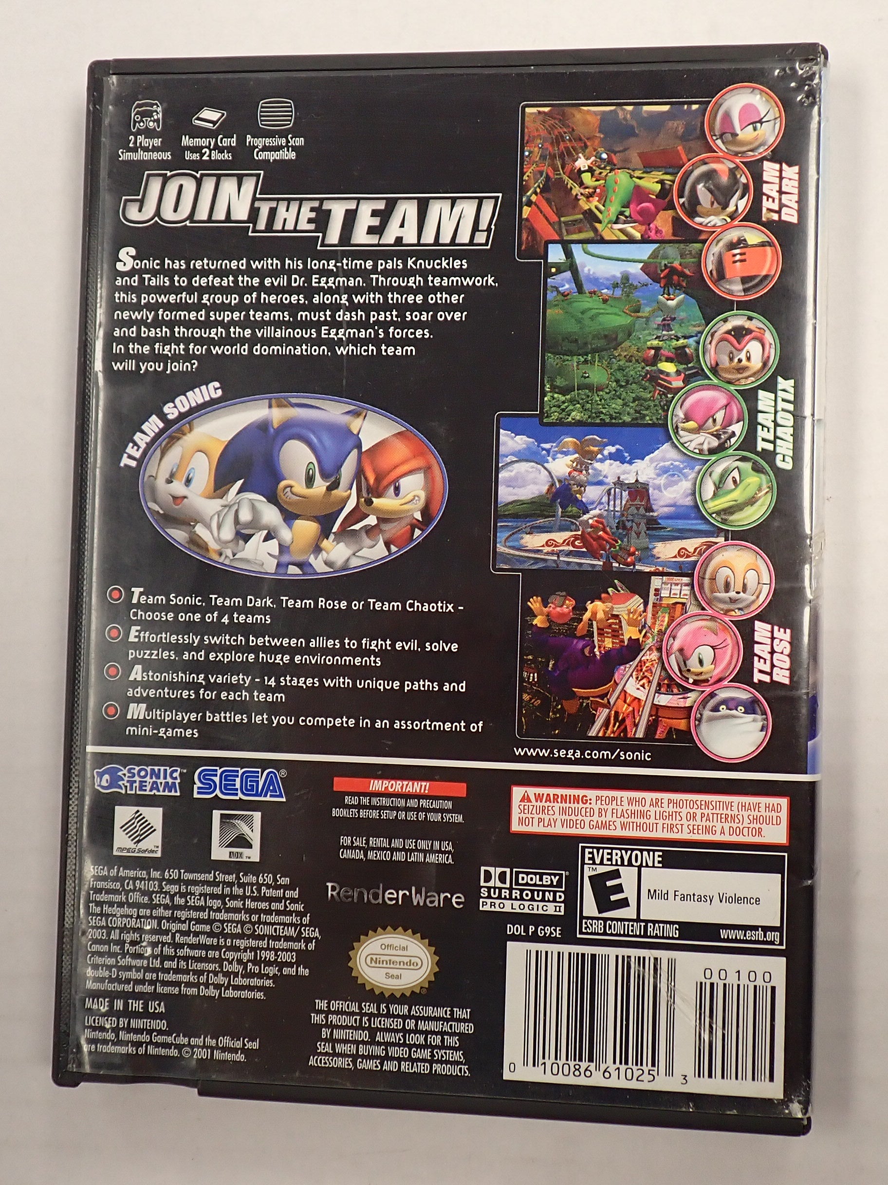 Sonic Heroes - GameCube [Pre-Owned]