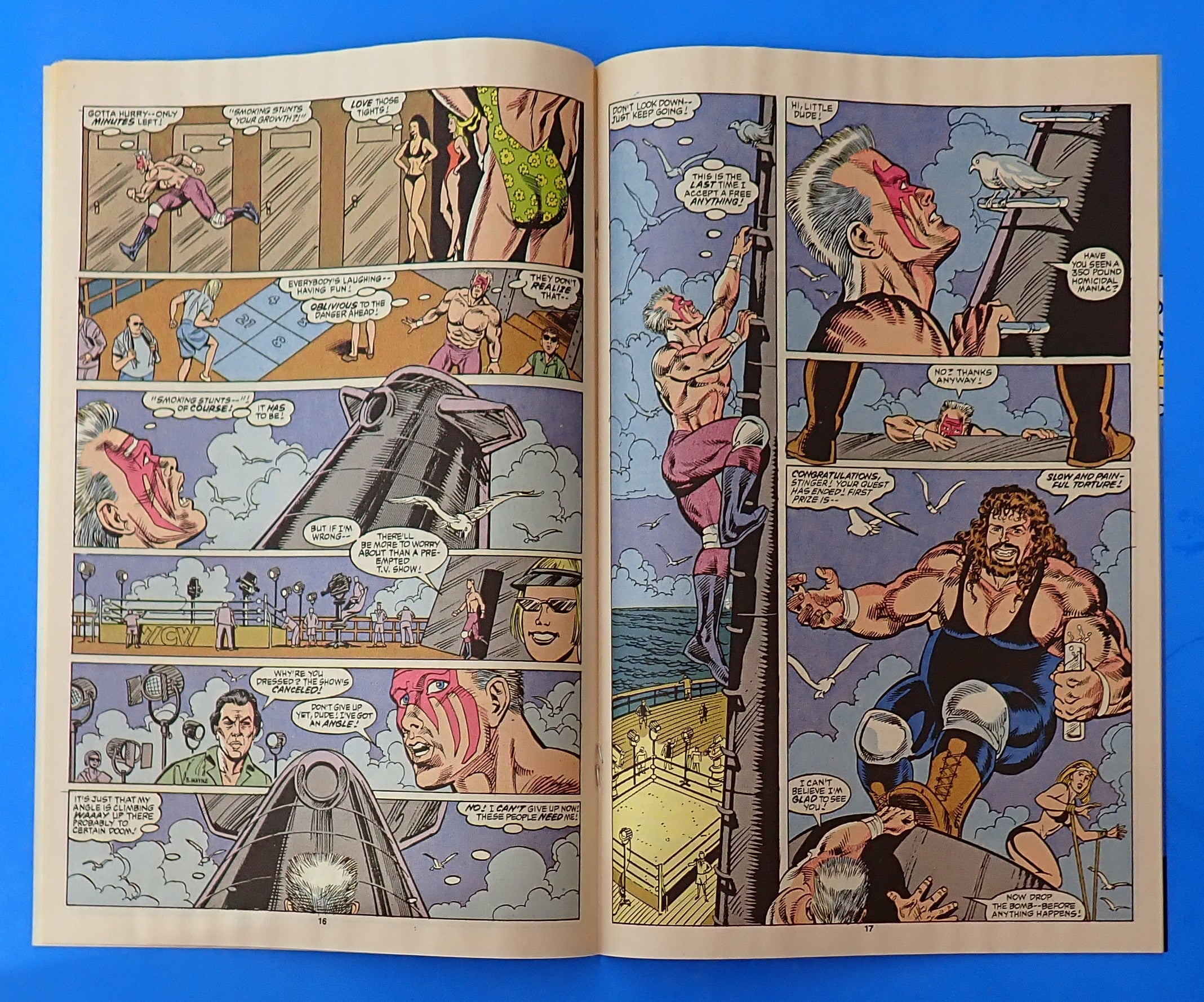 WCW #3 (1992) - VF/VF- 7.5-8.0 - Sting Photo Cover