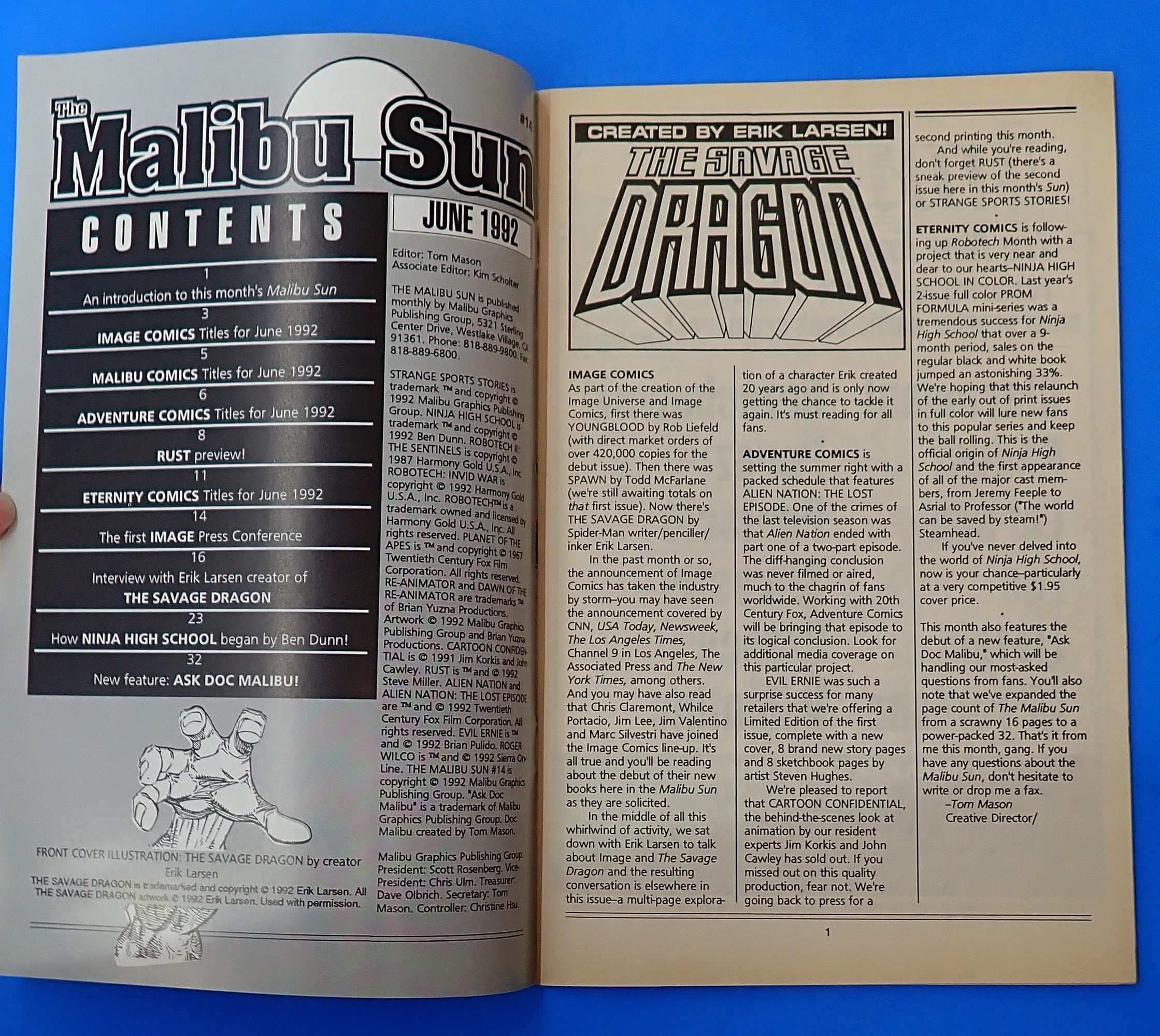Malibu Sun #14 (1992) - VG/FN 5.0