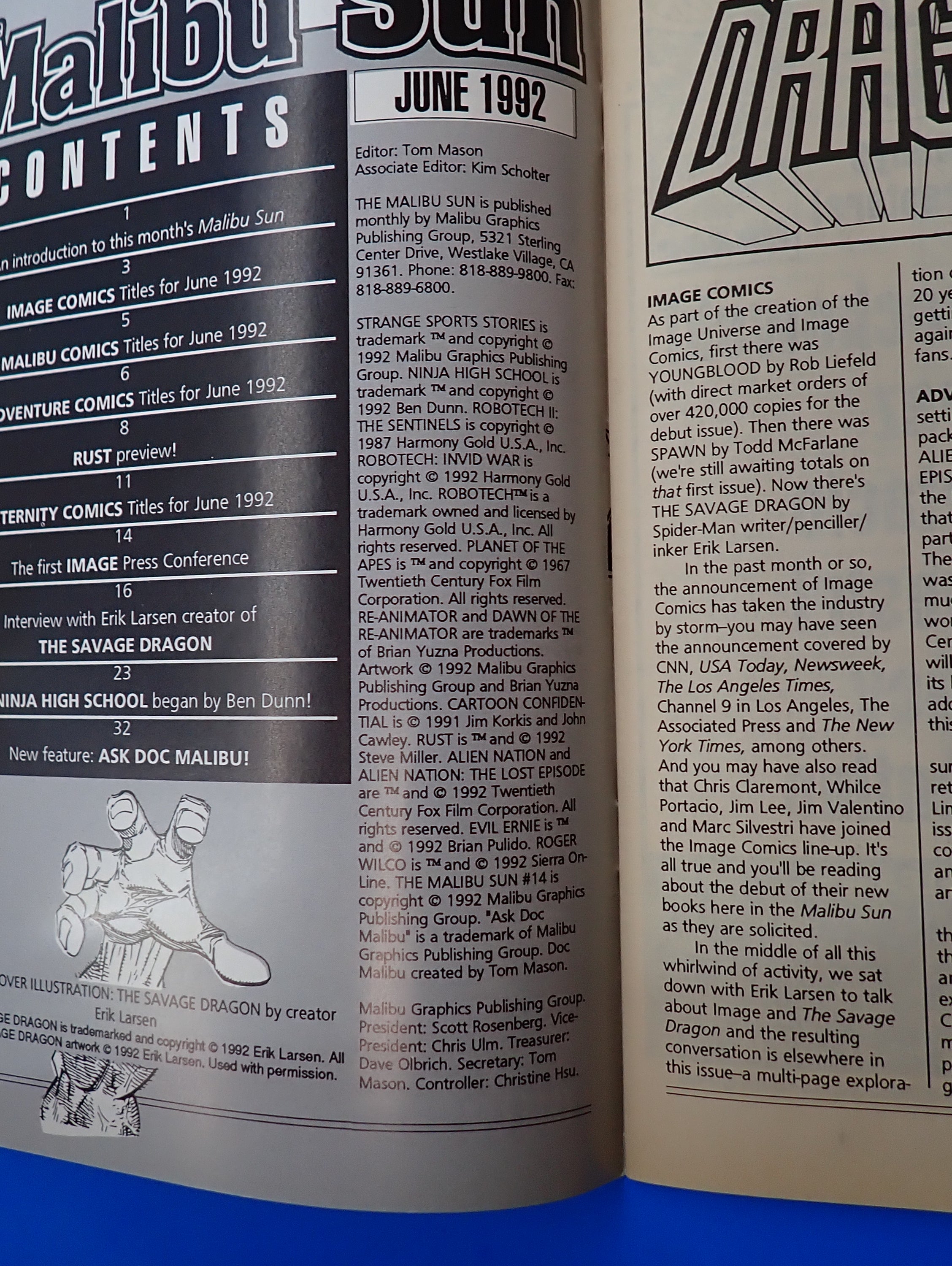 Malibu Sun #14 (1992) - VG/FN 5.0