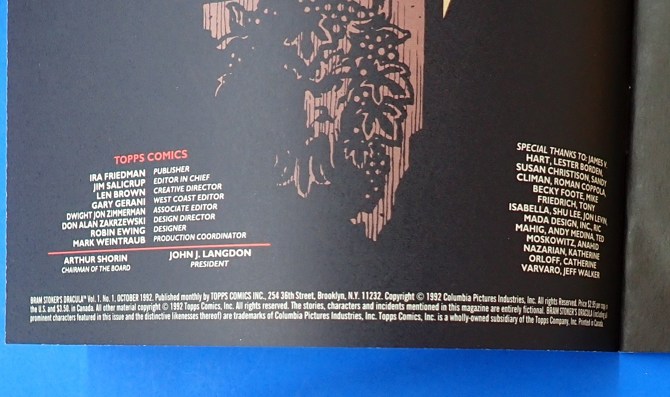 Bram Stoker's Dracula #1 (1992) - VF/NM- (9.0-9.2) - Crimson Foil Variant