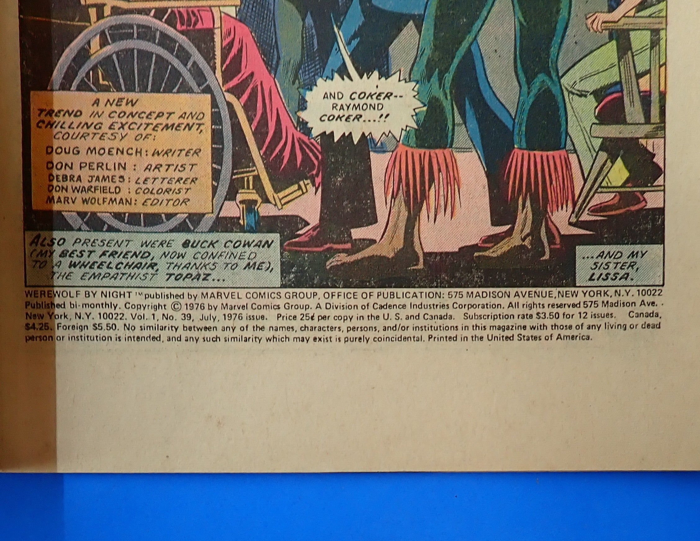 Werewolf by Night #39 (1976) - FN 6.0 - $0.30 Price Variant