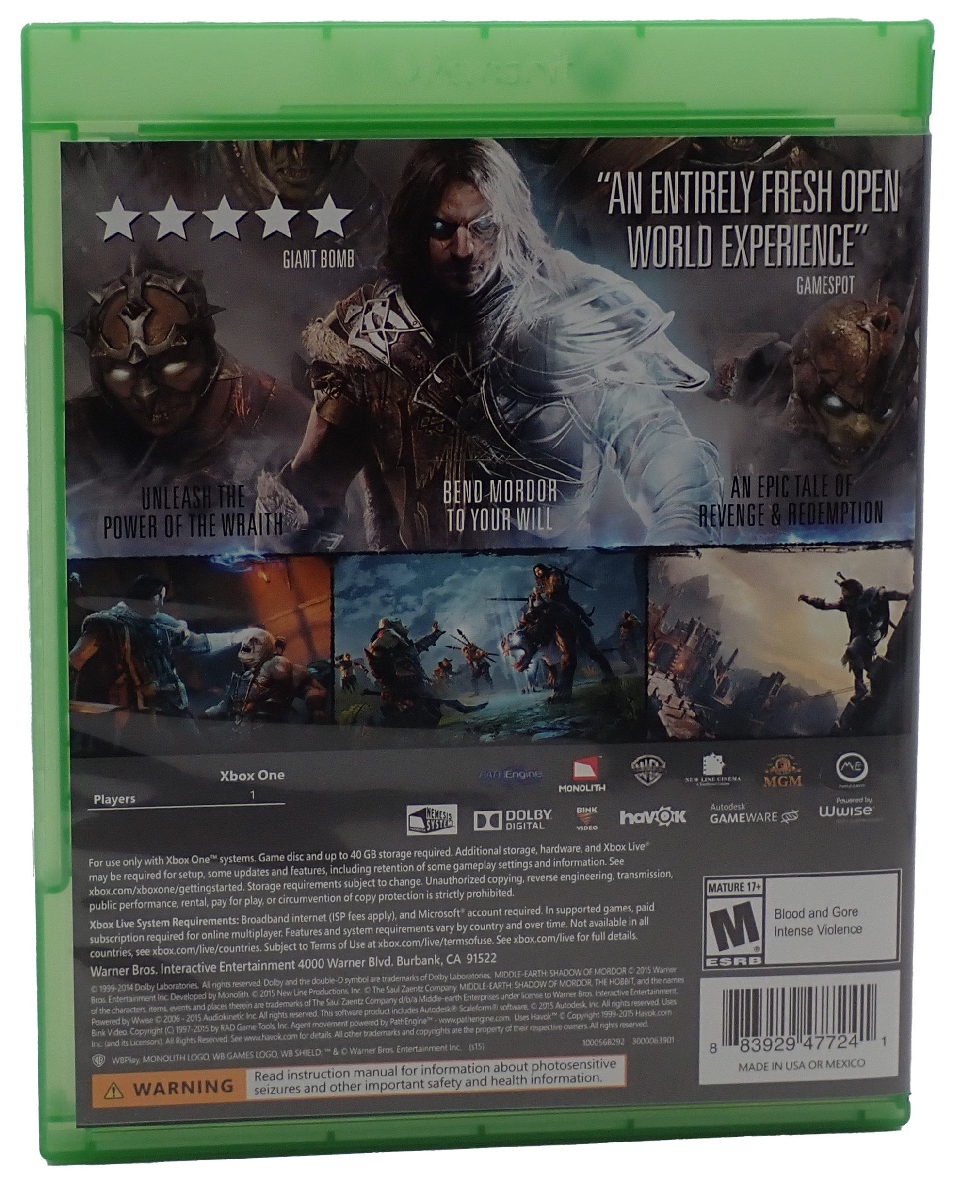 Middle-Earth Shadow of Mordor [Game of the Year Edition] - Xbox One