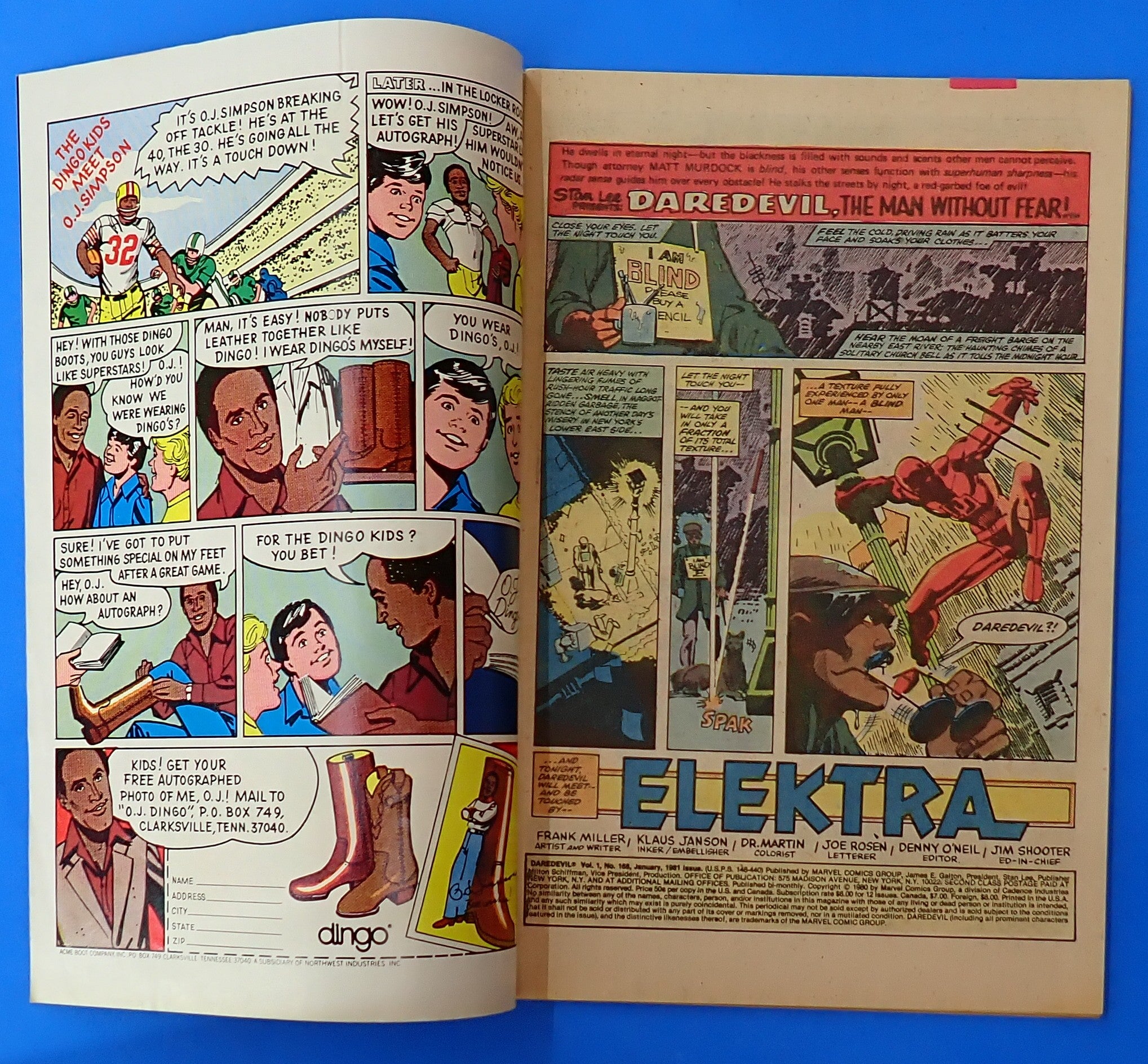 Daredevil #168 (1981) - FN- (5.5) - 1st App. Elektra