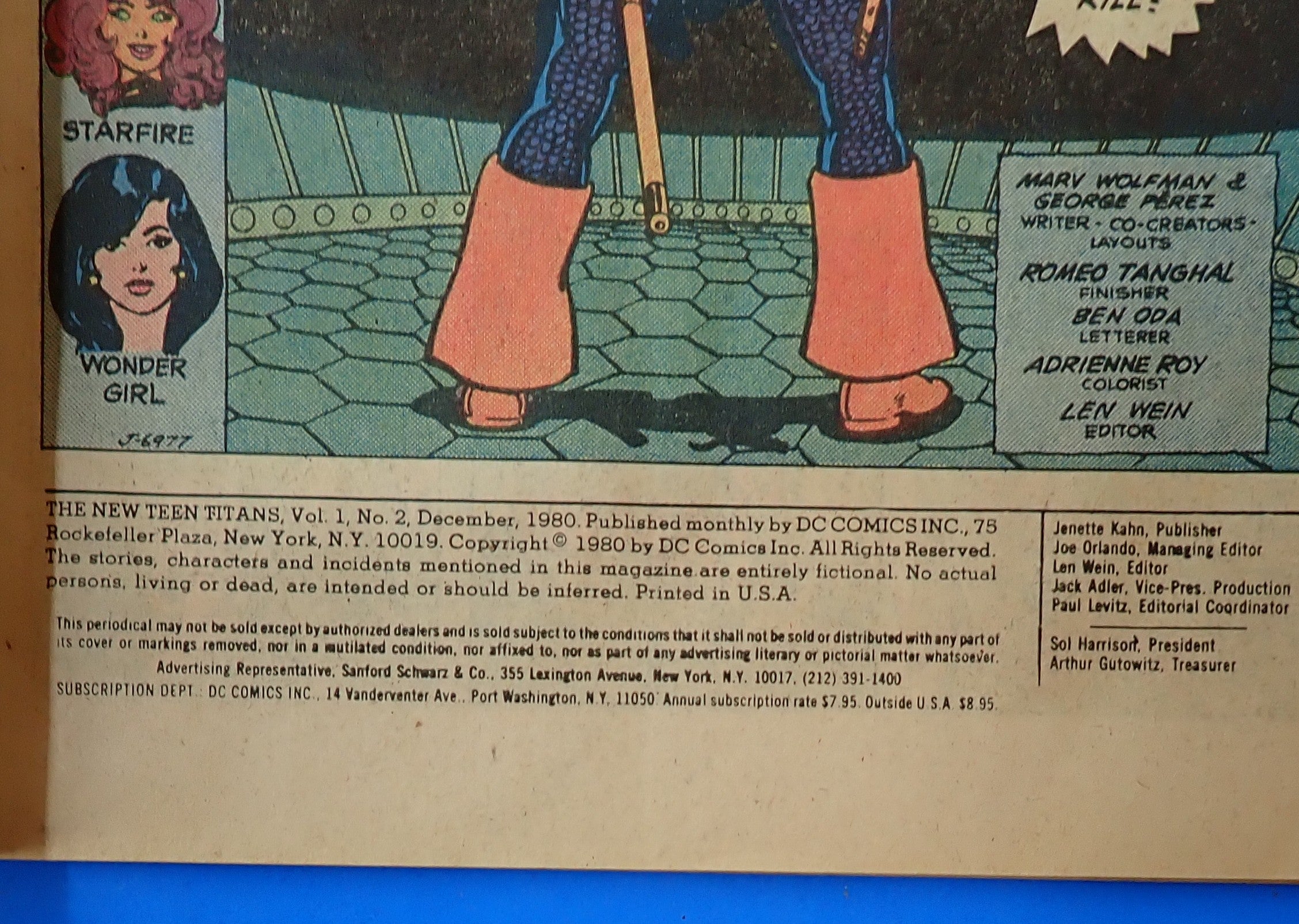 New Teen Titans #2 (1980) - VG+ (3.5) - 1st App. of Deathstroke