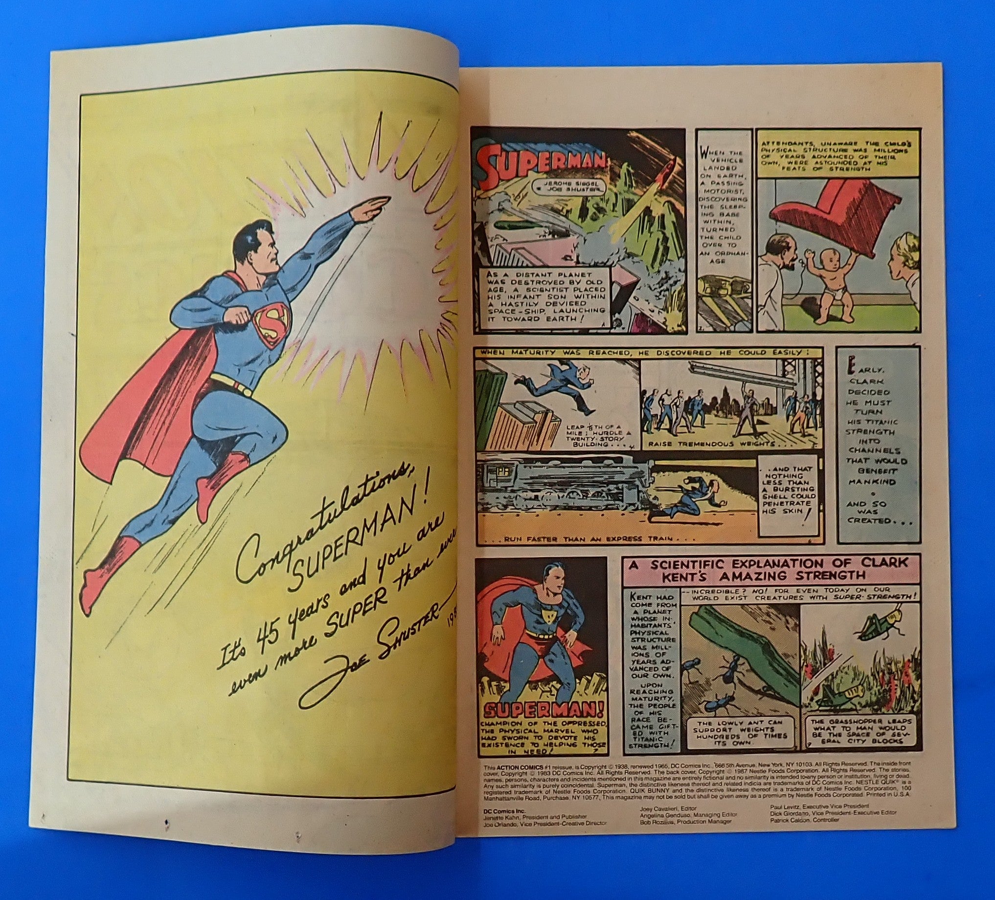 Action Comics #1 (1987) - FN+/VF (6.5-7.0) - NestleQuik Promo Reprint