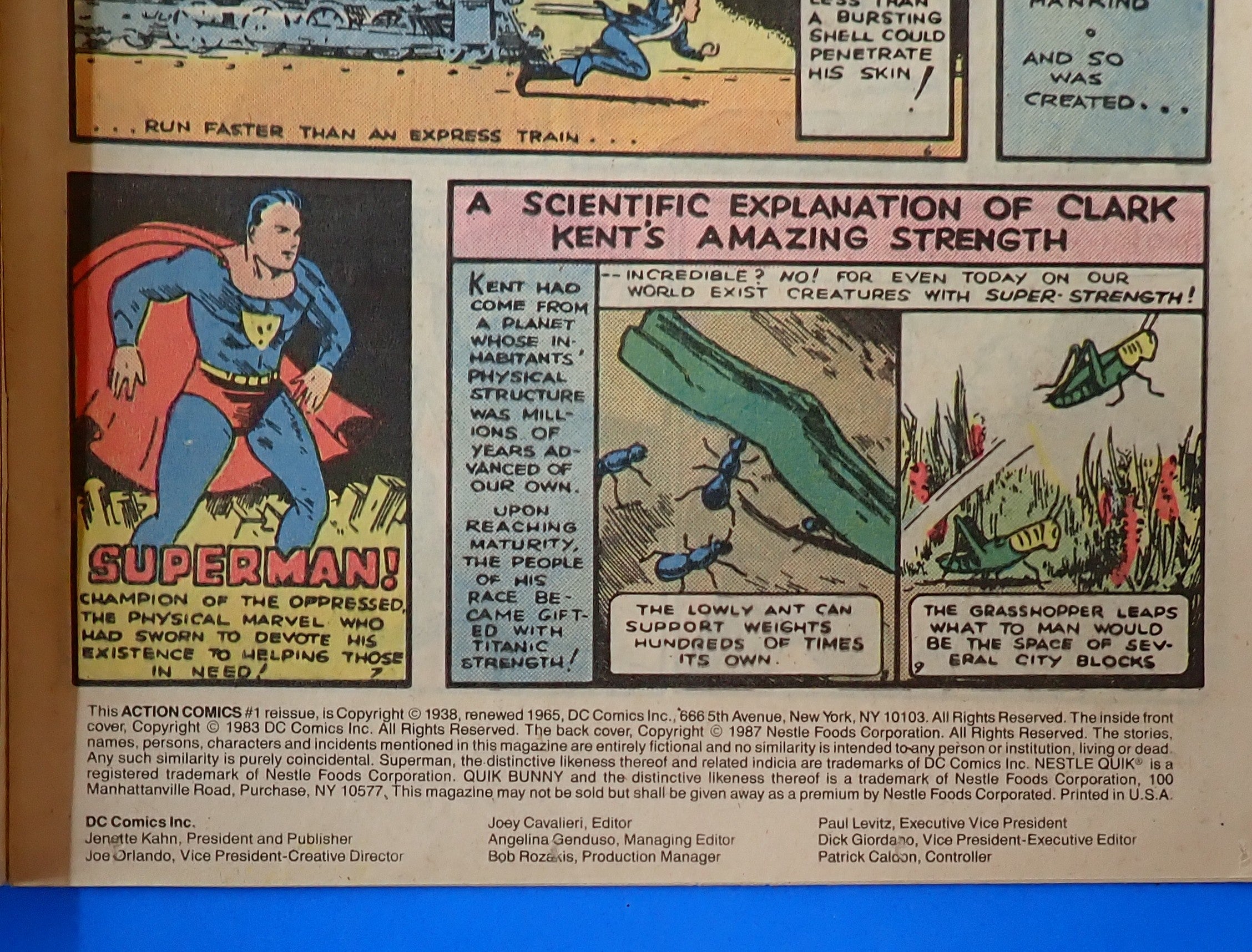 Action Comics #1 (1987) - FN+/VF (6.5-7.0) - NestleQuik Promo Reprint