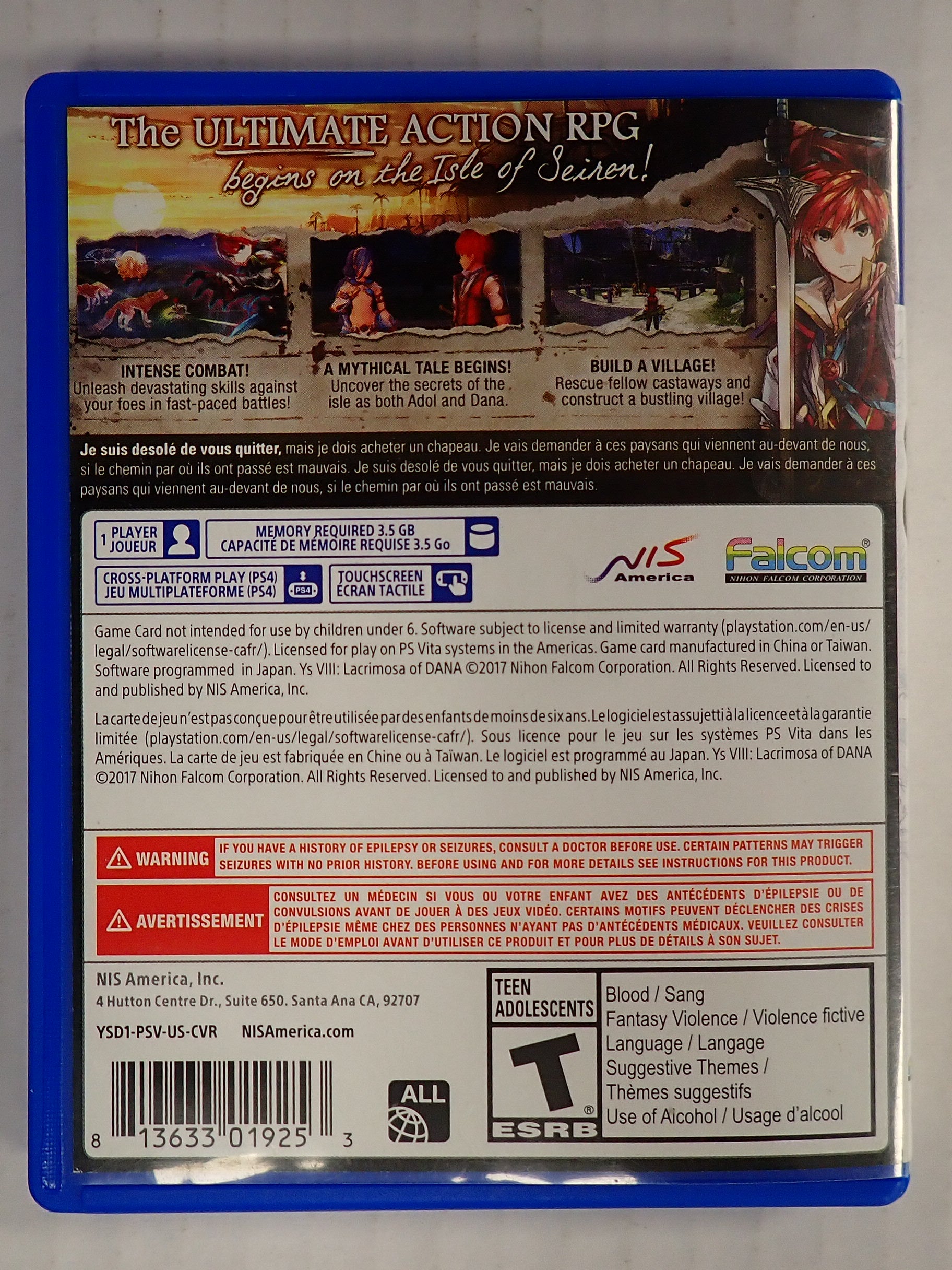 Ys VIII Lacrimosa of Dana - PS Vita
