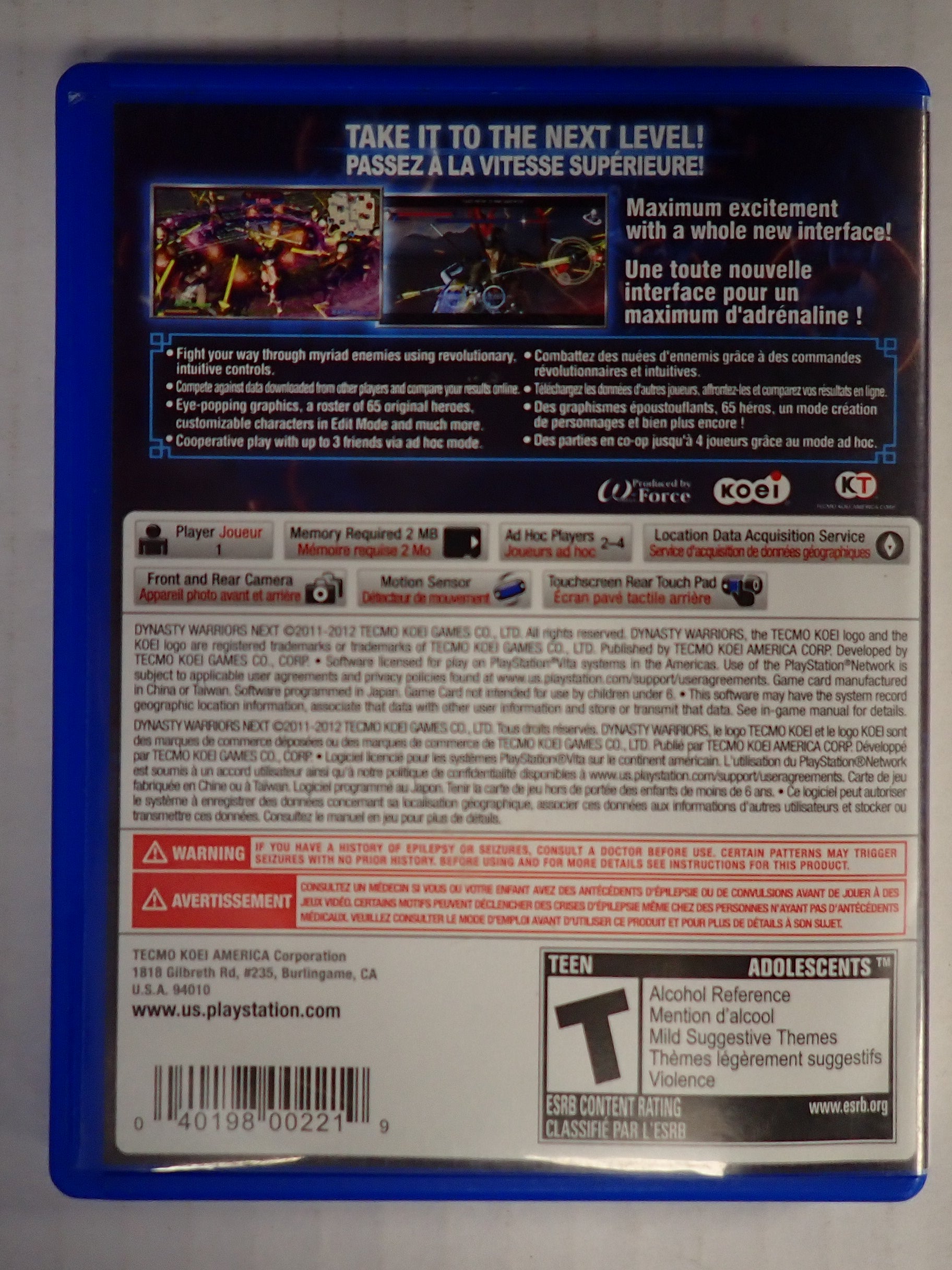Dynasty Warriors Next  - PS Vita