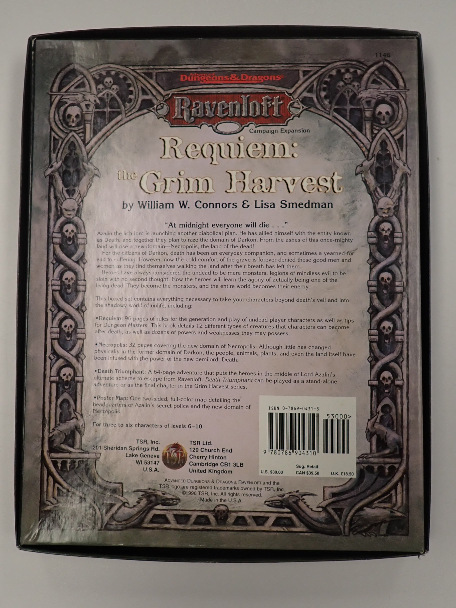 Ravenloft Requiem the Grim Harvest Boxed Set - AD&D 2nd Edition [Pre-Owned]