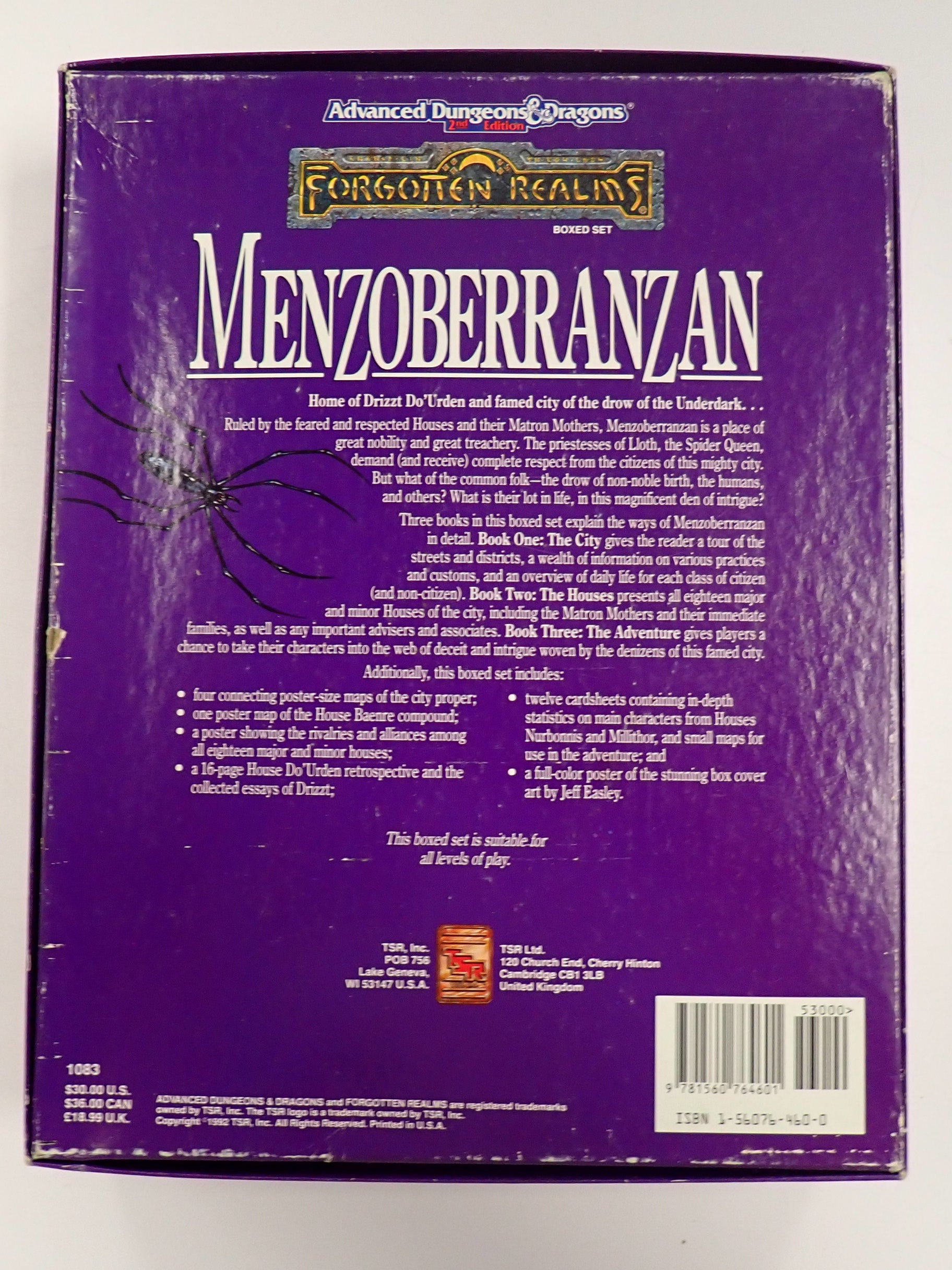 Menzoberranzan Forgotten Realms Boxed Set - AD&D 2nd Edition [Pre-Owned]