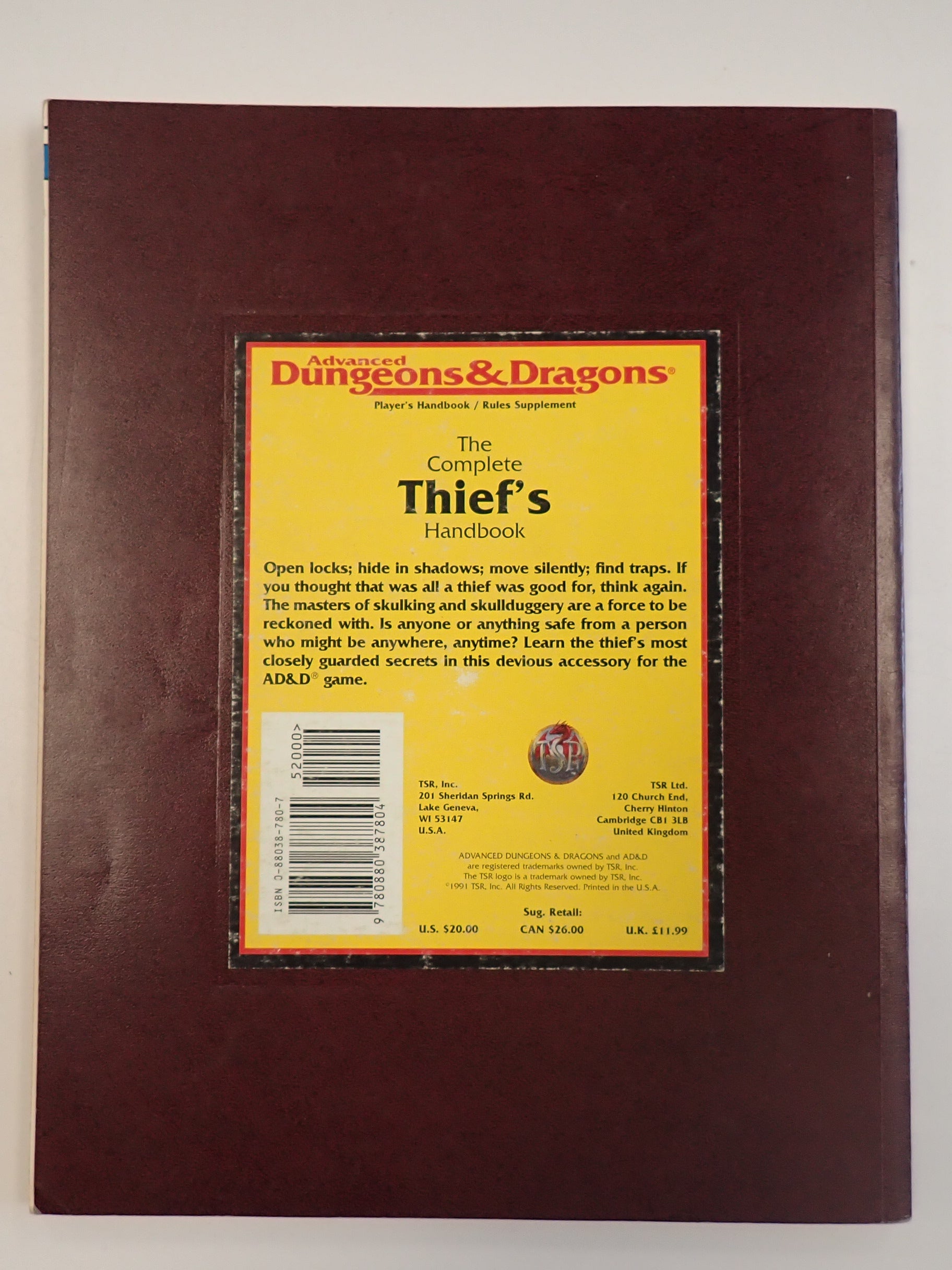 The Complete Thief's Handbook - AD&D [Pre-Owned]