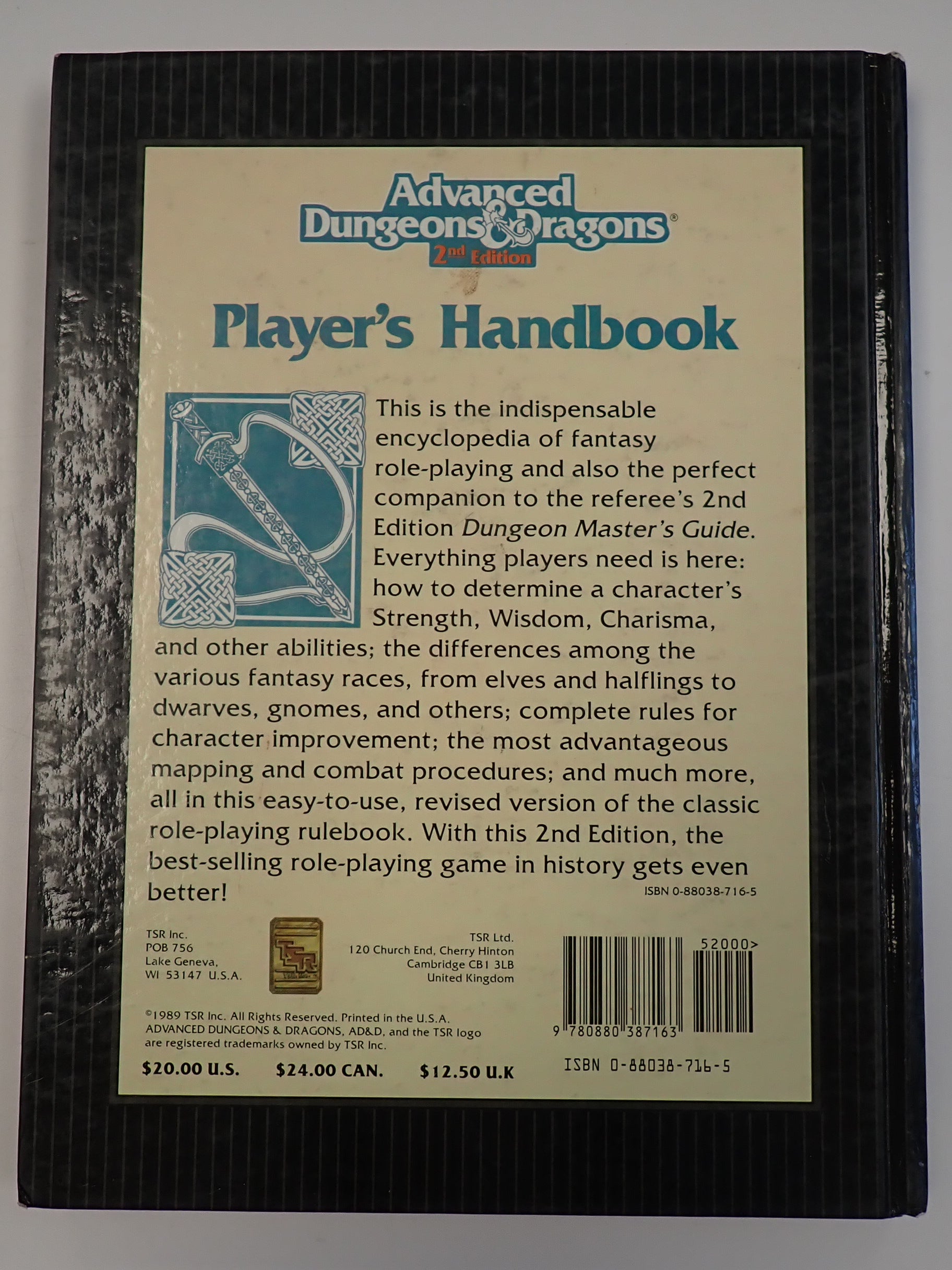 Players Handbook (Hardcover) - AD&D 2e [Pre-Owned]