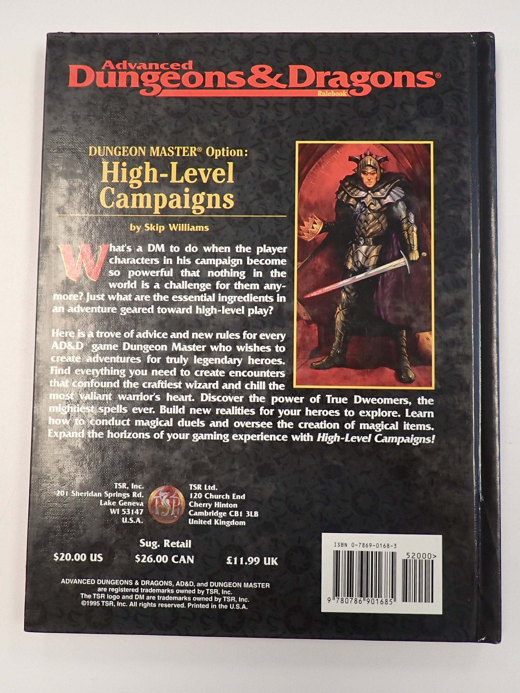 Dungeon Master Option: High-Level Campaigns (Hardback) - AD&D (Pre-Owned)