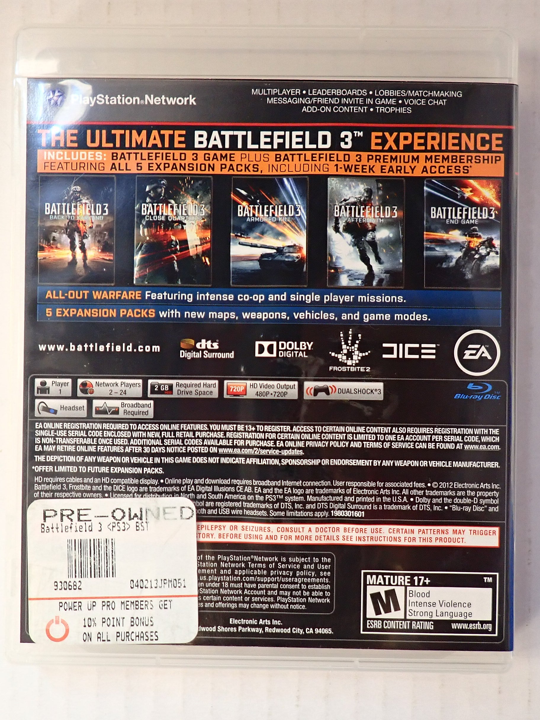 Battlefield 3 Premium Edition - PS3 [Pre-Owned]