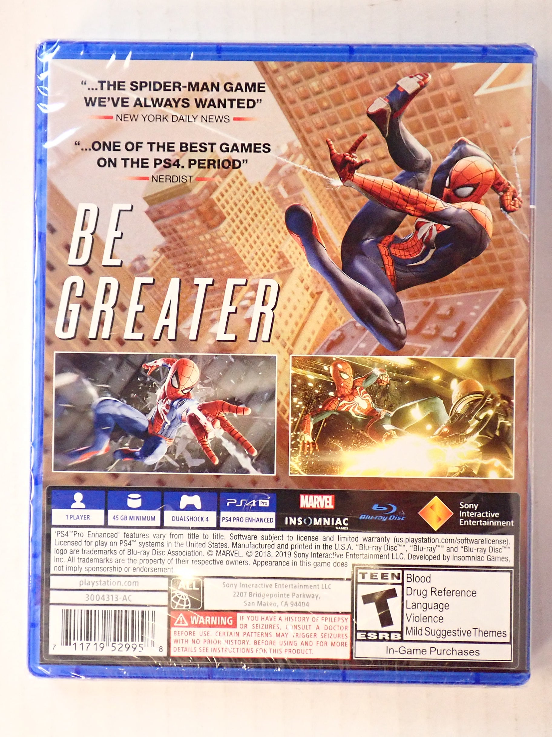 Marvel Spider-Man - PS4 [Pre-Owned]