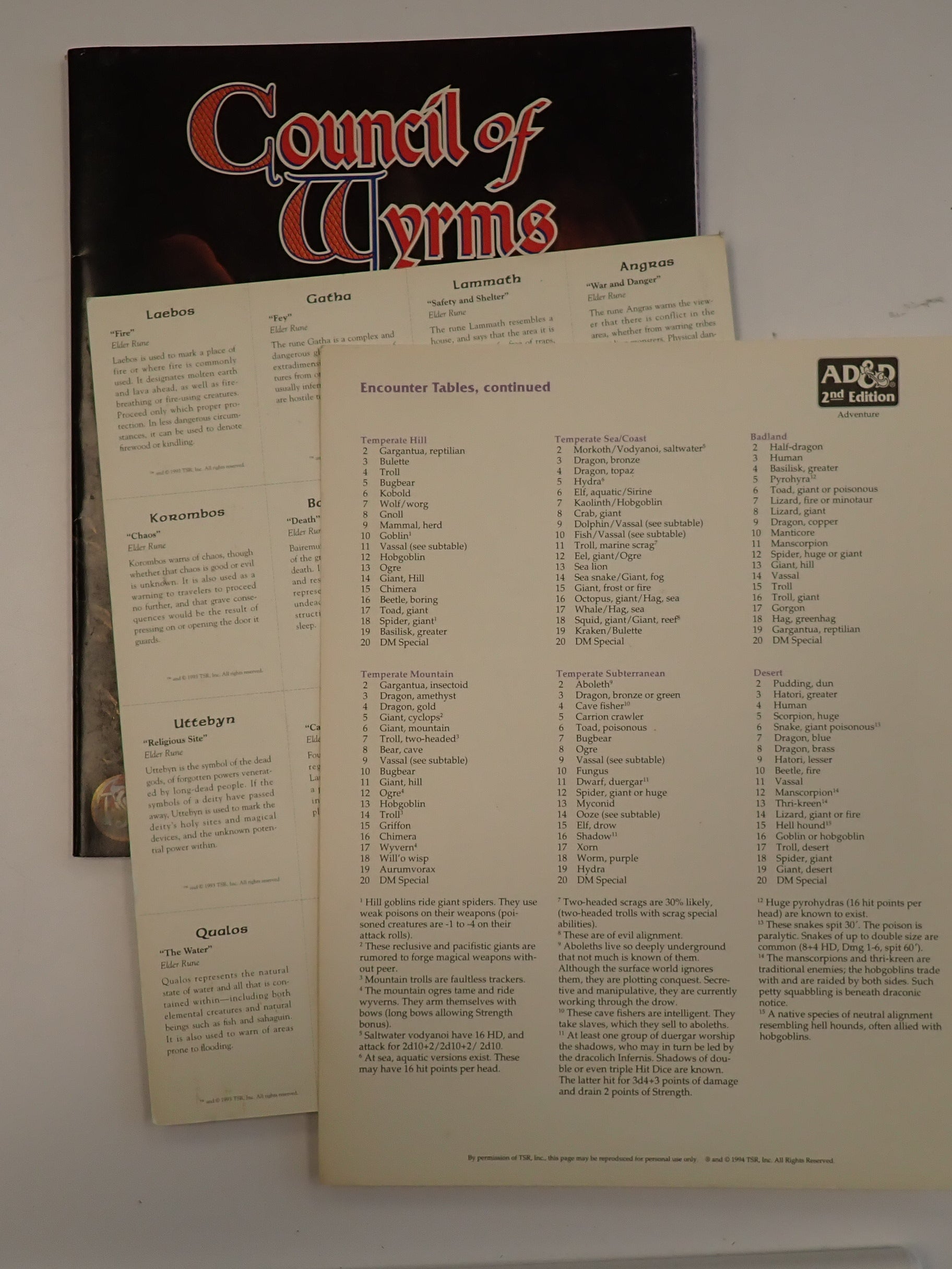 Council of Wyrms Adventure 1-3 - AD&D 2nd Edition (Pre-Owned)